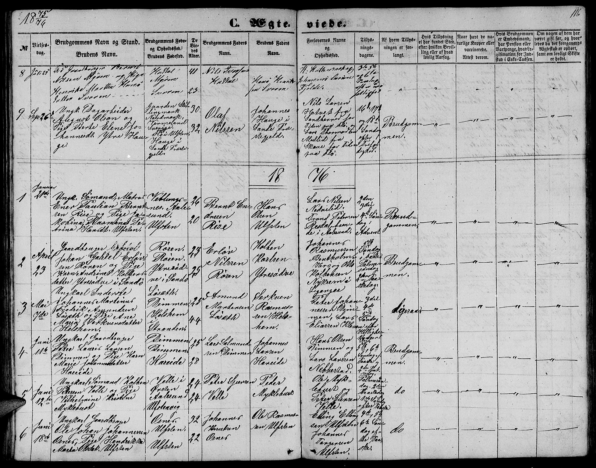 Ministerialprotokoller, klokkerbøker og fødselsregistre - Møre og Romsdal, AV/SAT-A-1454/509/L0111: Parish register (copy) no. 509C01, 1854-1882, p. 116