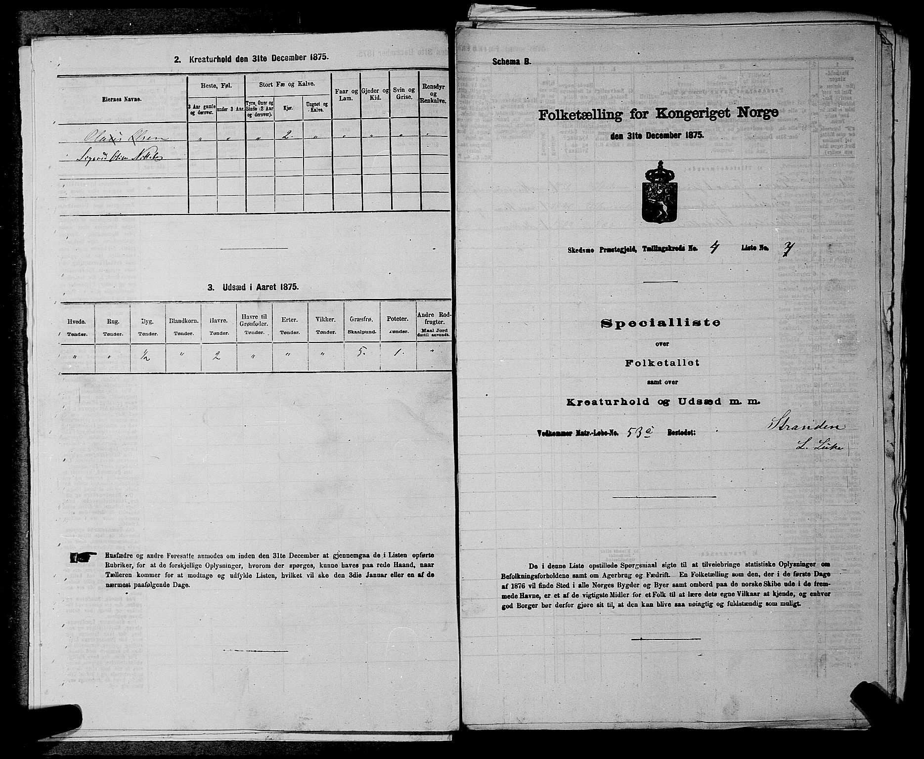 RA, 1875 census for 0231P Skedsmo, 1875, p. 522