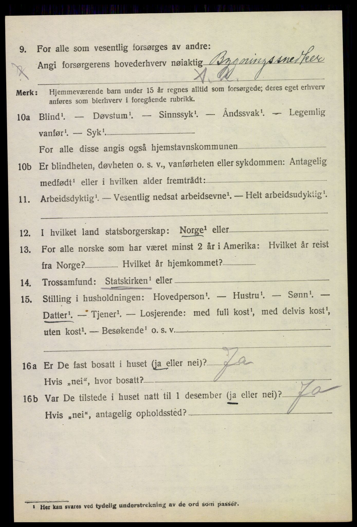 SAH, 1920 census for Vinger, 1920, p. 6183