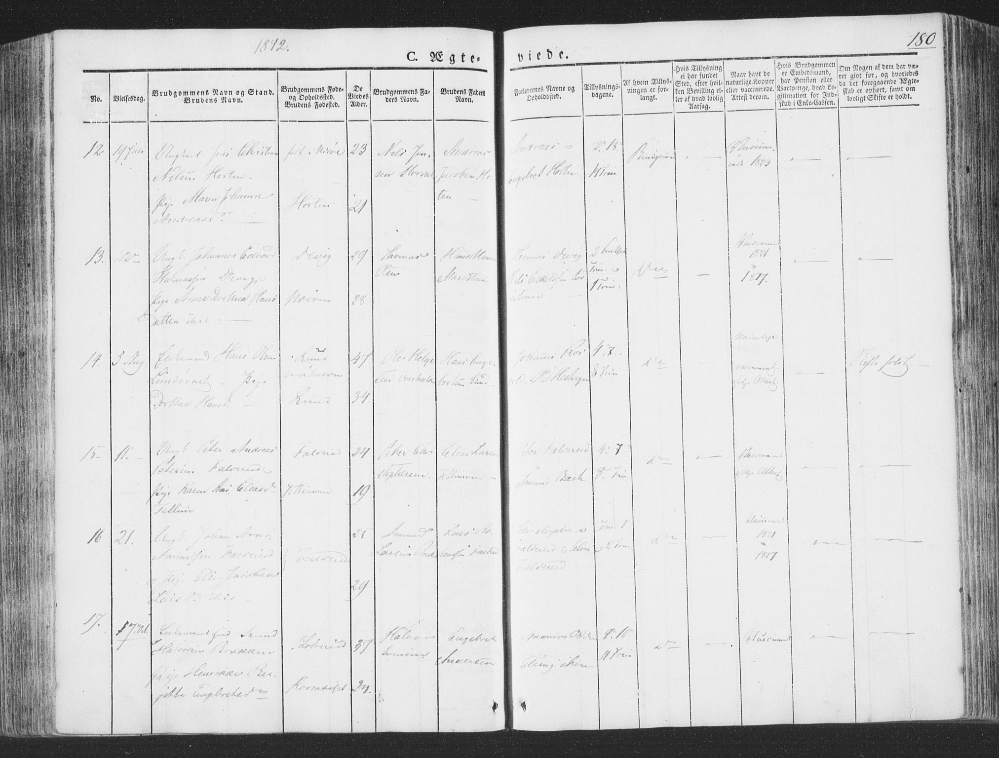 Ministerialprotokoller, klokkerbøker og fødselsregistre - Nord-Trøndelag, AV/SAT-A-1458/780/L0639: Parish register (official) no. 780A04, 1830-1844, p. 180