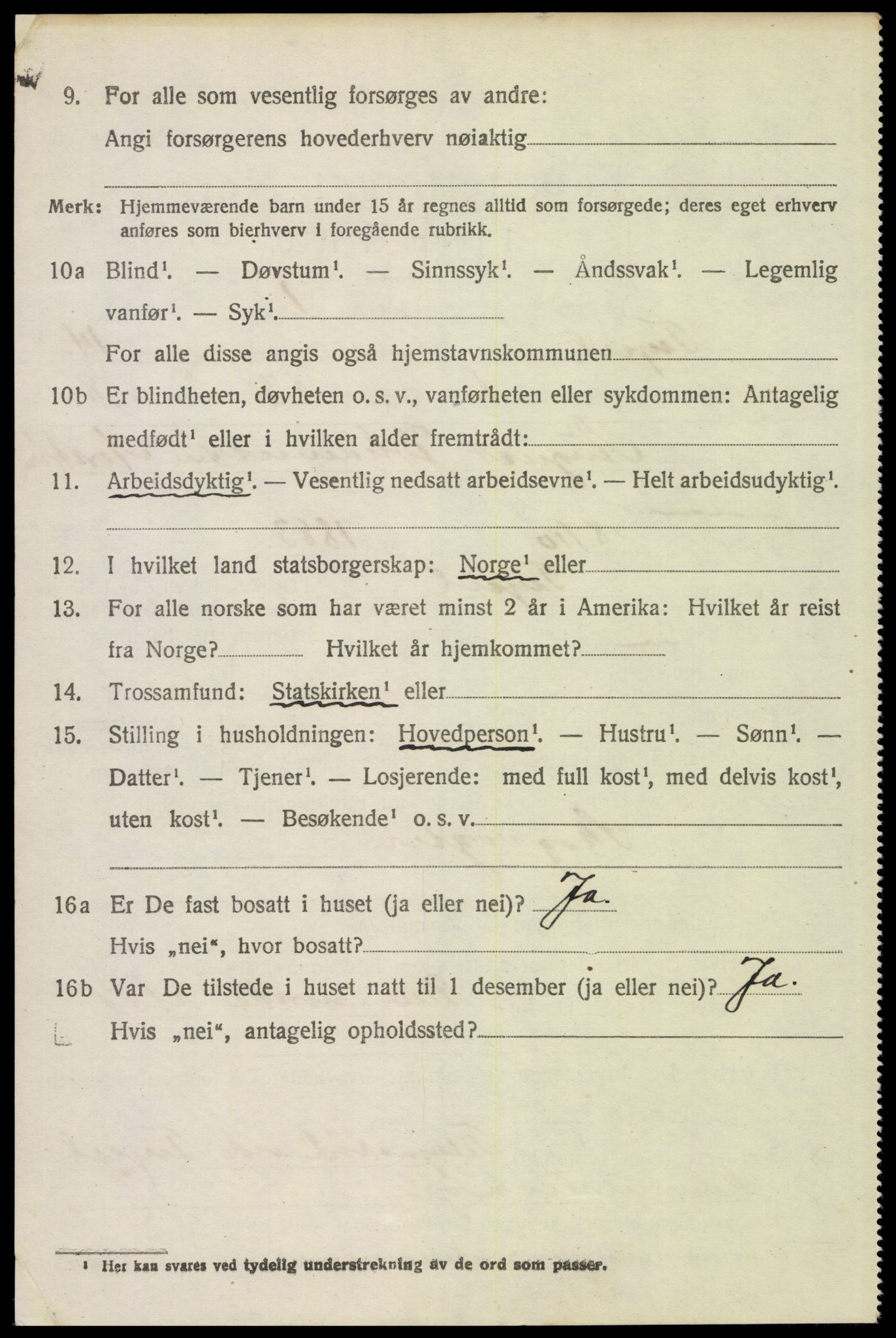 SAH, 1920 census for Trysil, 1920, p. 7866