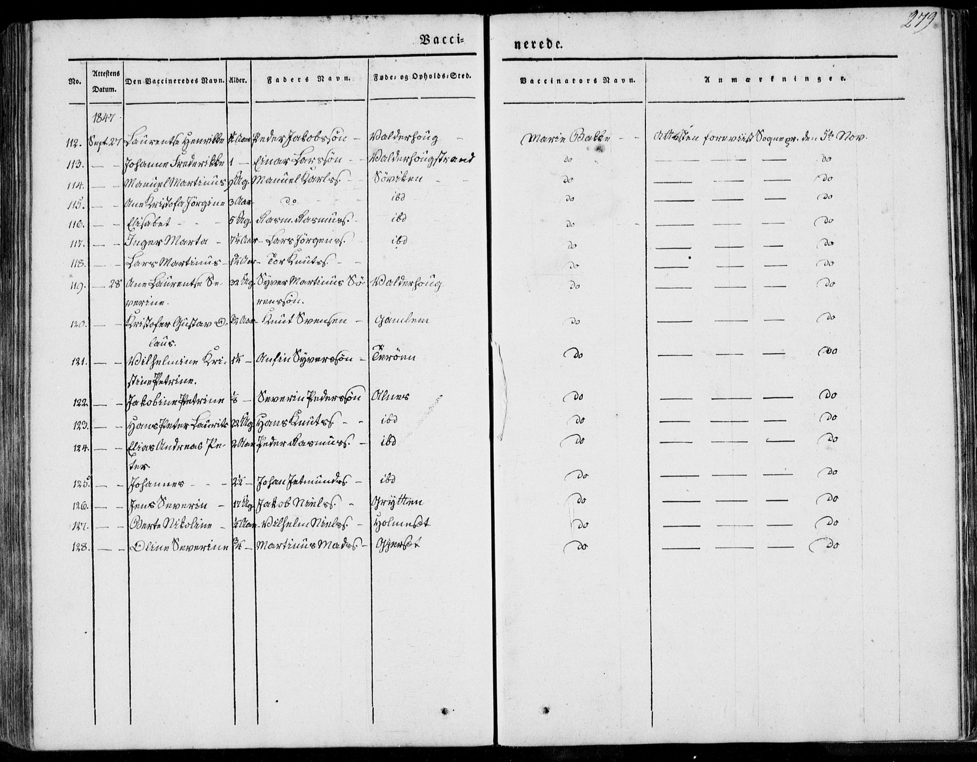 Ministerialprotokoller, klokkerbøker og fødselsregistre - Møre og Romsdal, AV/SAT-A-1454/528/L0396: Parish register (official) no. 528A07, 1839-1847, p. 279