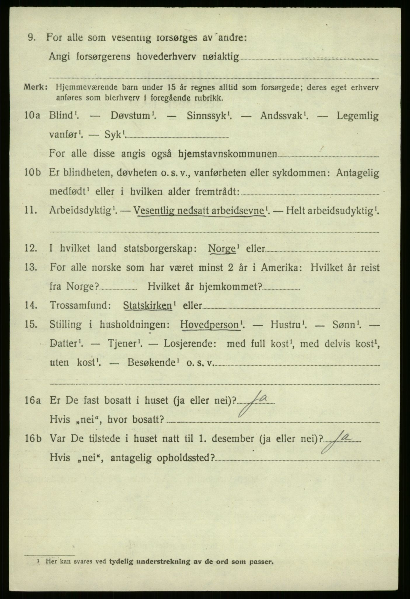 SAB, 1920 census for Jølster, 1920, p. 6087