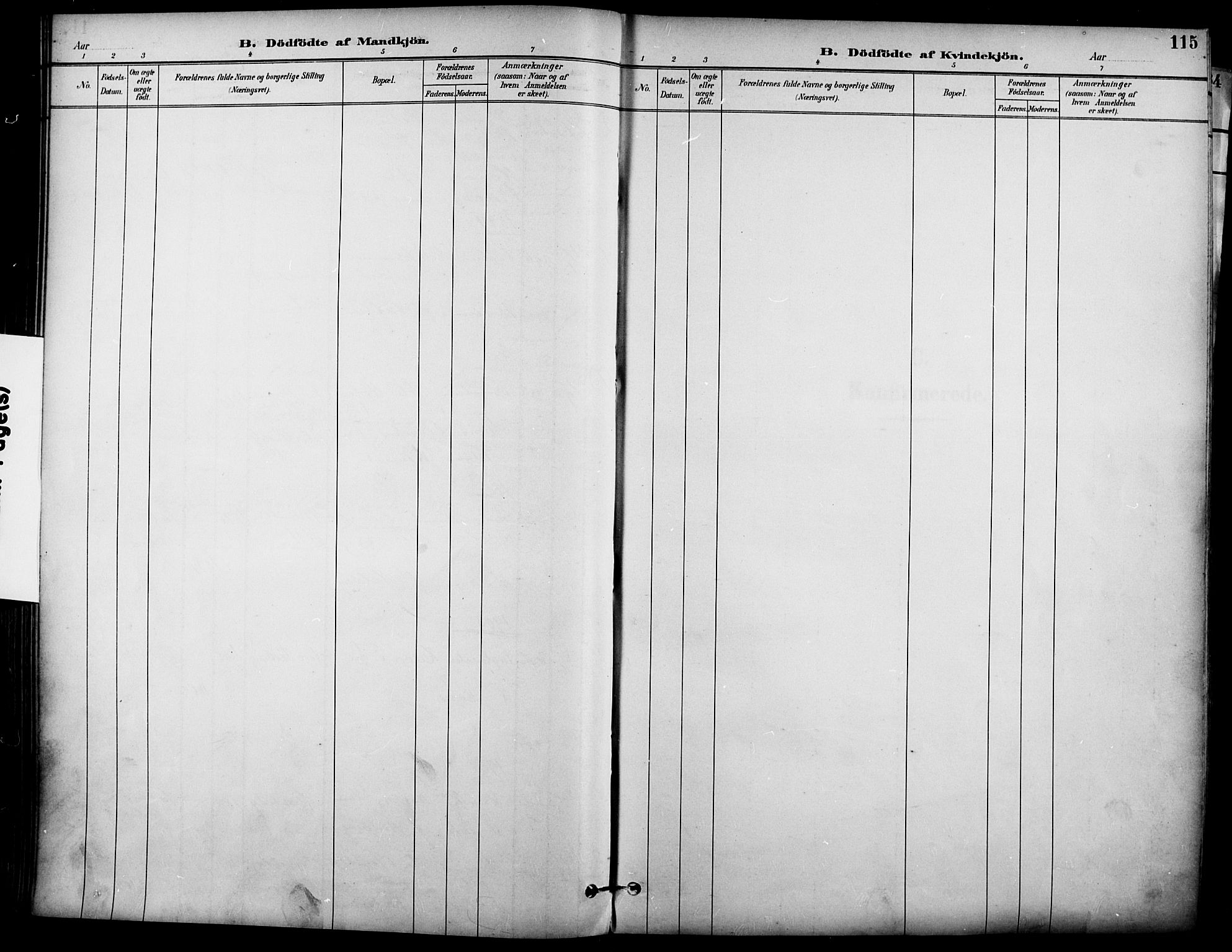 Garnisonsmenigheten Kirkebøker, SAO/A-10846/F/Fa/L0013: Parish register (official) no. 13, 1894-1904, p. 115