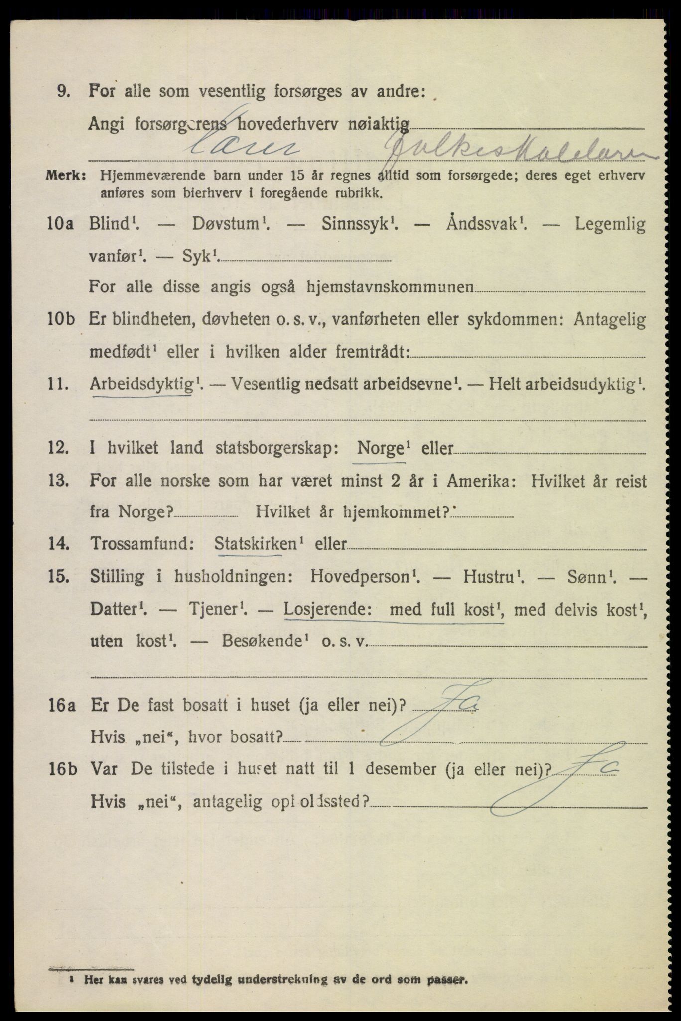 SAH, 1920 census for Vardal, 1920, p. 4856