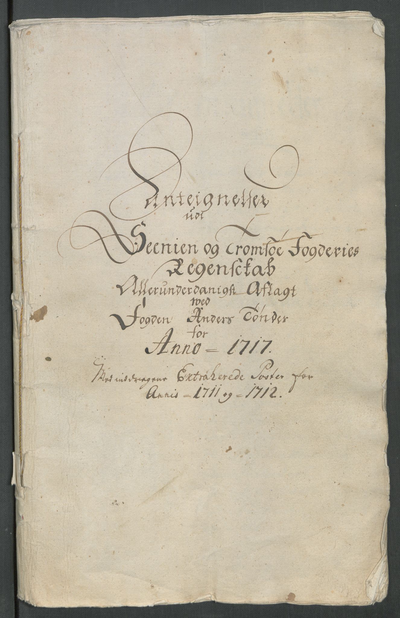 Rentekammeret inntil 1814, Reviderte regnskaper, Fogderegnskap, RA/EA-4092/R68/L4763: Fogderegnskap Senja og Troms, 1717, p. 414