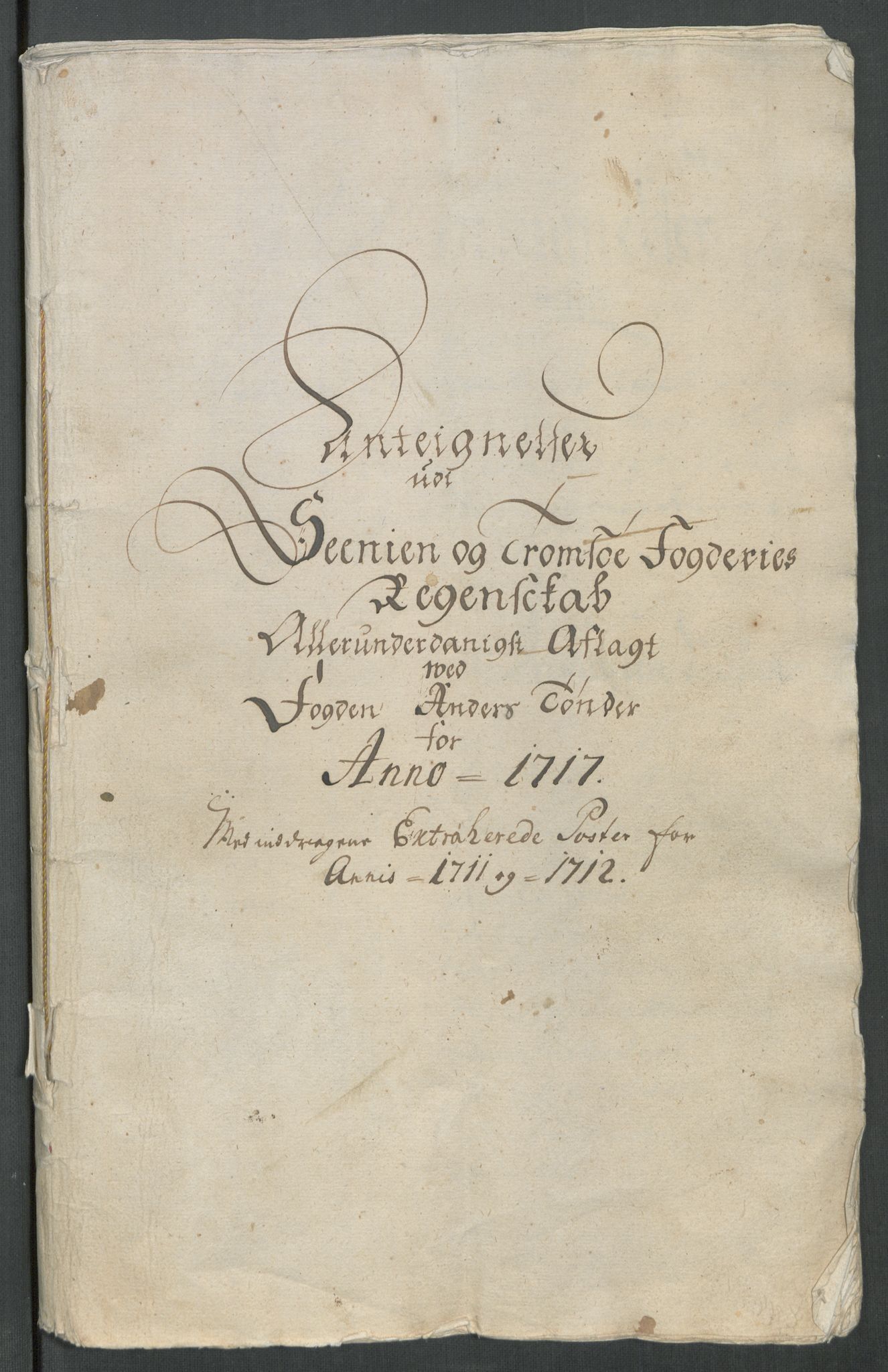 Rentekammeret inntil 1814, Reviderte regnskaper, Fogderegnskap, AV/RA-EA-4092/R68/L4763: Fogderegnskap Senja og Troms, 1717, p. 414