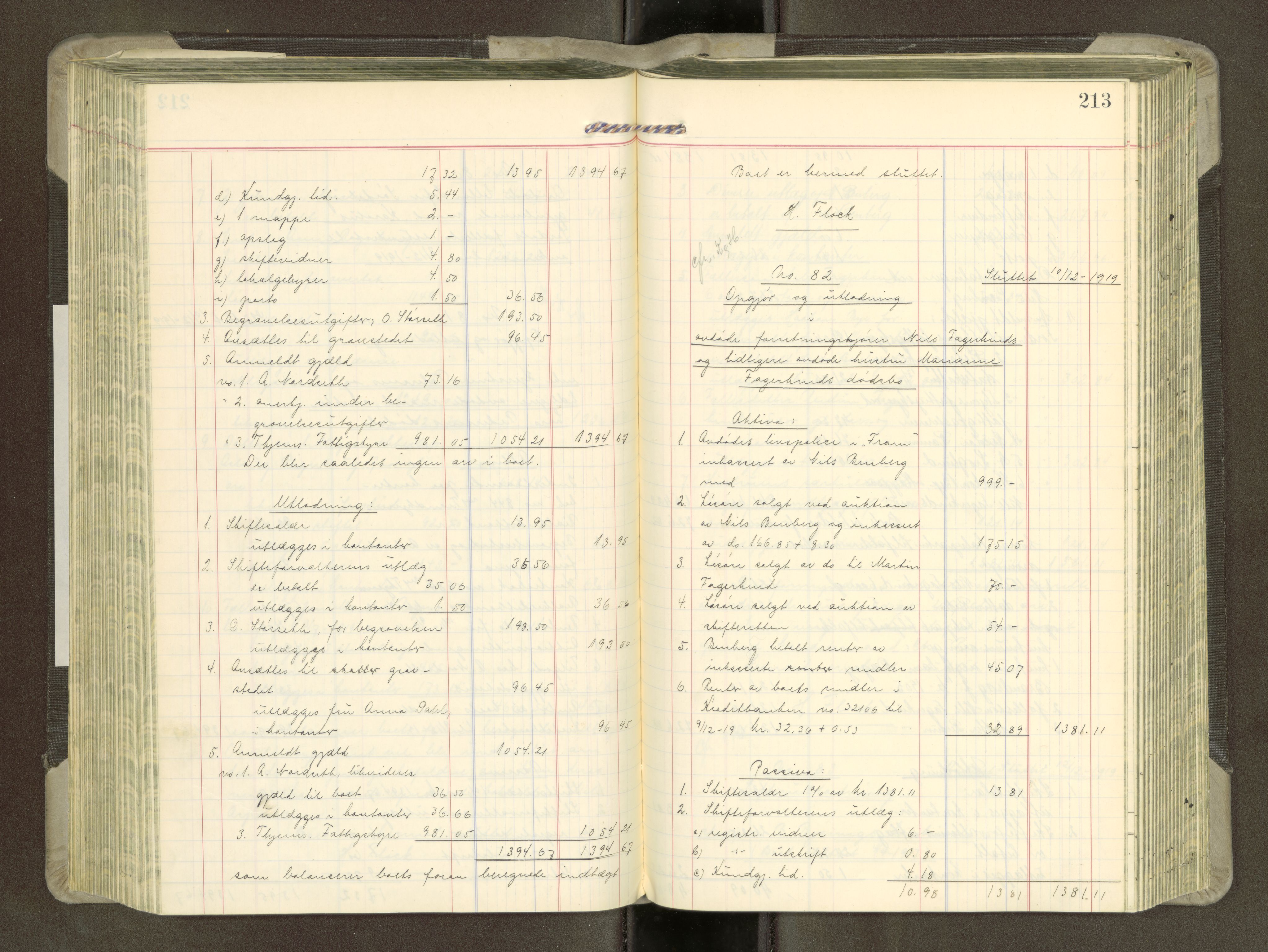 Trondheim byfogd, SAT/A-0003/1/3/3A/L0043: Skifteutlodningsprotokoll - 15/7-4/3. (m/ register), 1918-1922, p. 213