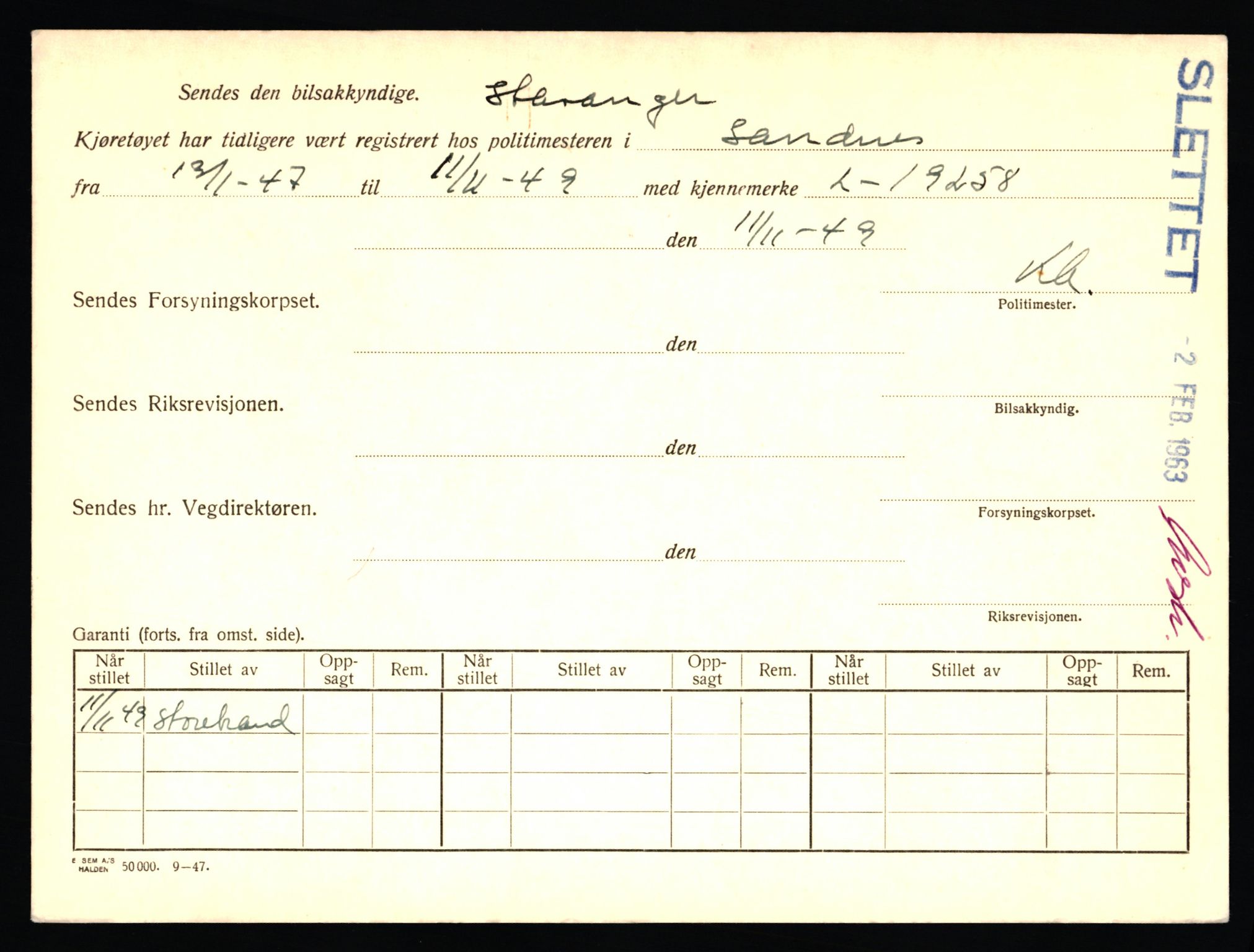 Stavanger trafikkstasjon, AV/SAST-A-101942/0/F/L0035: L-19100 - L-19999, 1930-1971, p. 603