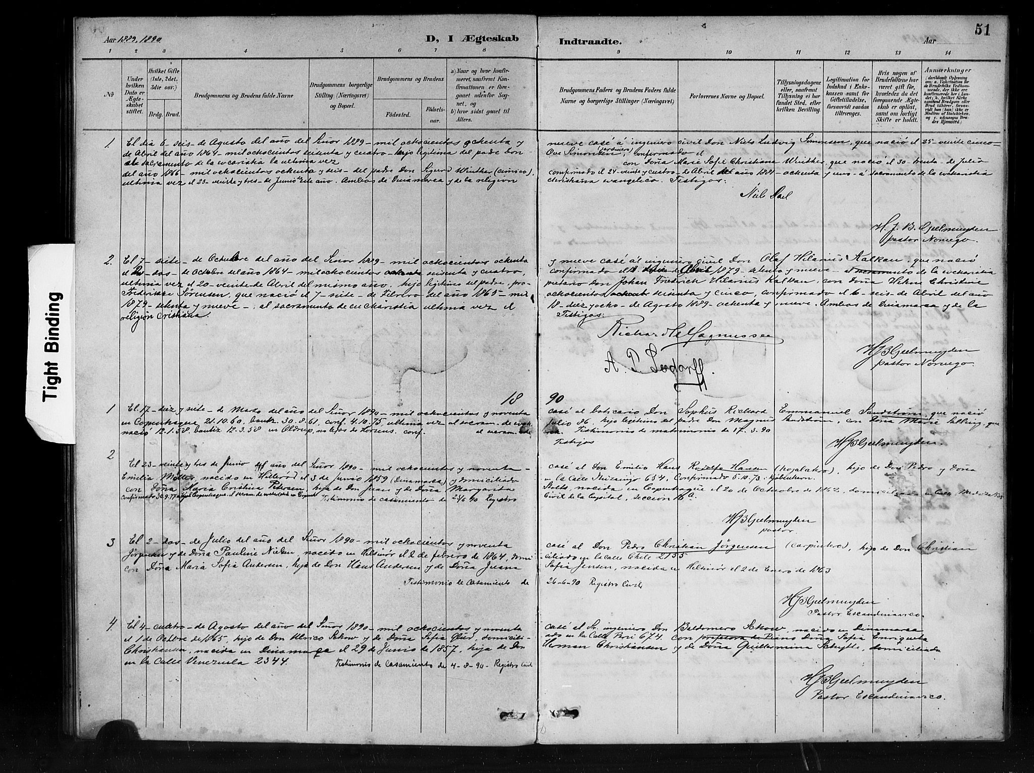 Den norske sjømannsmisjon i utlandet/Syd-Amerika (Buenos Aires m.fl.), SAB/SAB/PA-0118/H/Ha/L0001: Parish register (official) no. A 1, 1888-1898, p. 51