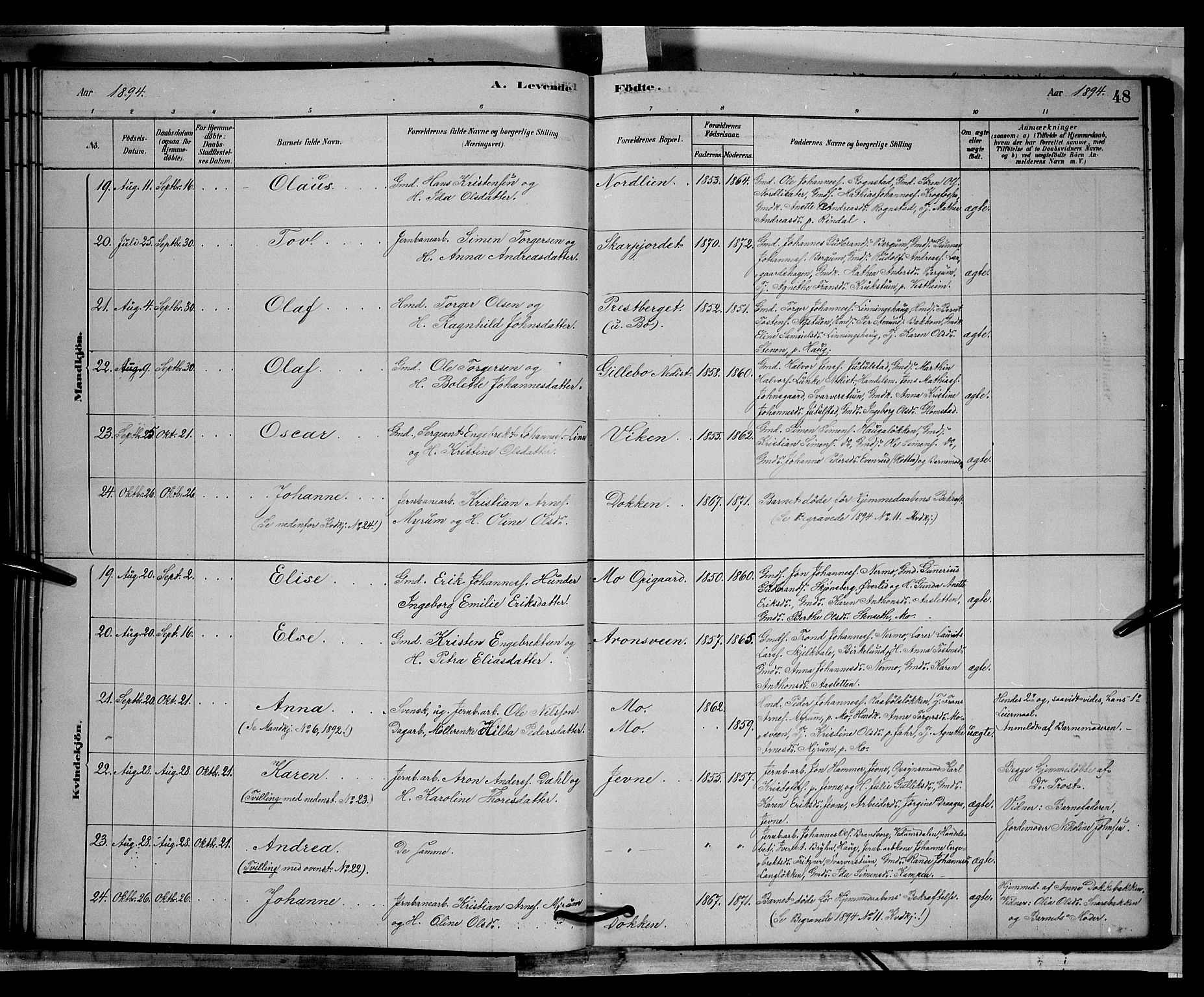 Øyer prestekontor, AV/SAH-PREST-084/H/Ha/Hab/L0002: Parish register (copy) no. 2, 1878-1896, p. 48