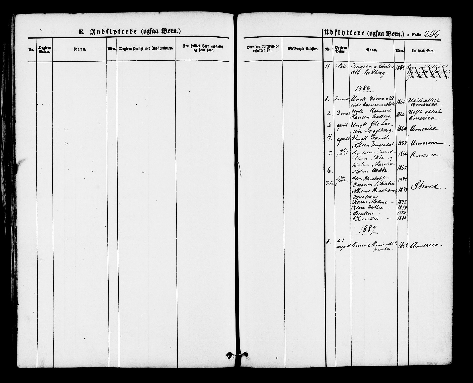 Hjelmeland sokneprestkontor, AV/SAST-A-101843/01/IV/L0012: Parish register (official) no. A 12, 1862-1886, p. 266