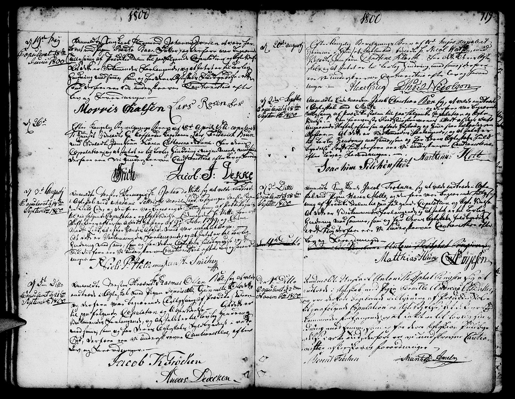 Nykirken Sokneprestembete, SAB/A-77101/H/Haa/L0008: Parish register (official) no. A 8, 1776-1814, p. 119