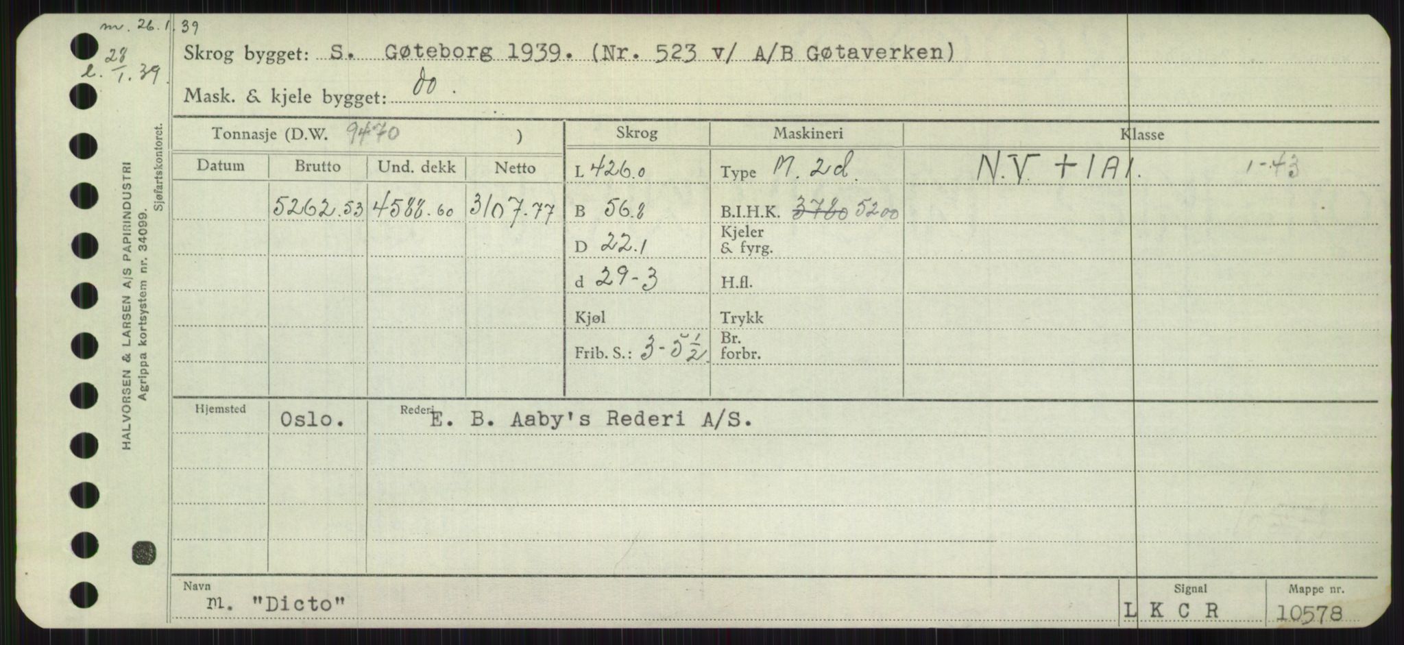 Sjøfartsdirektoratet med forløpere, Skipsmålingen, RA/S-1627/H/Hb/L0001: Fartøy, A-D, p. 491