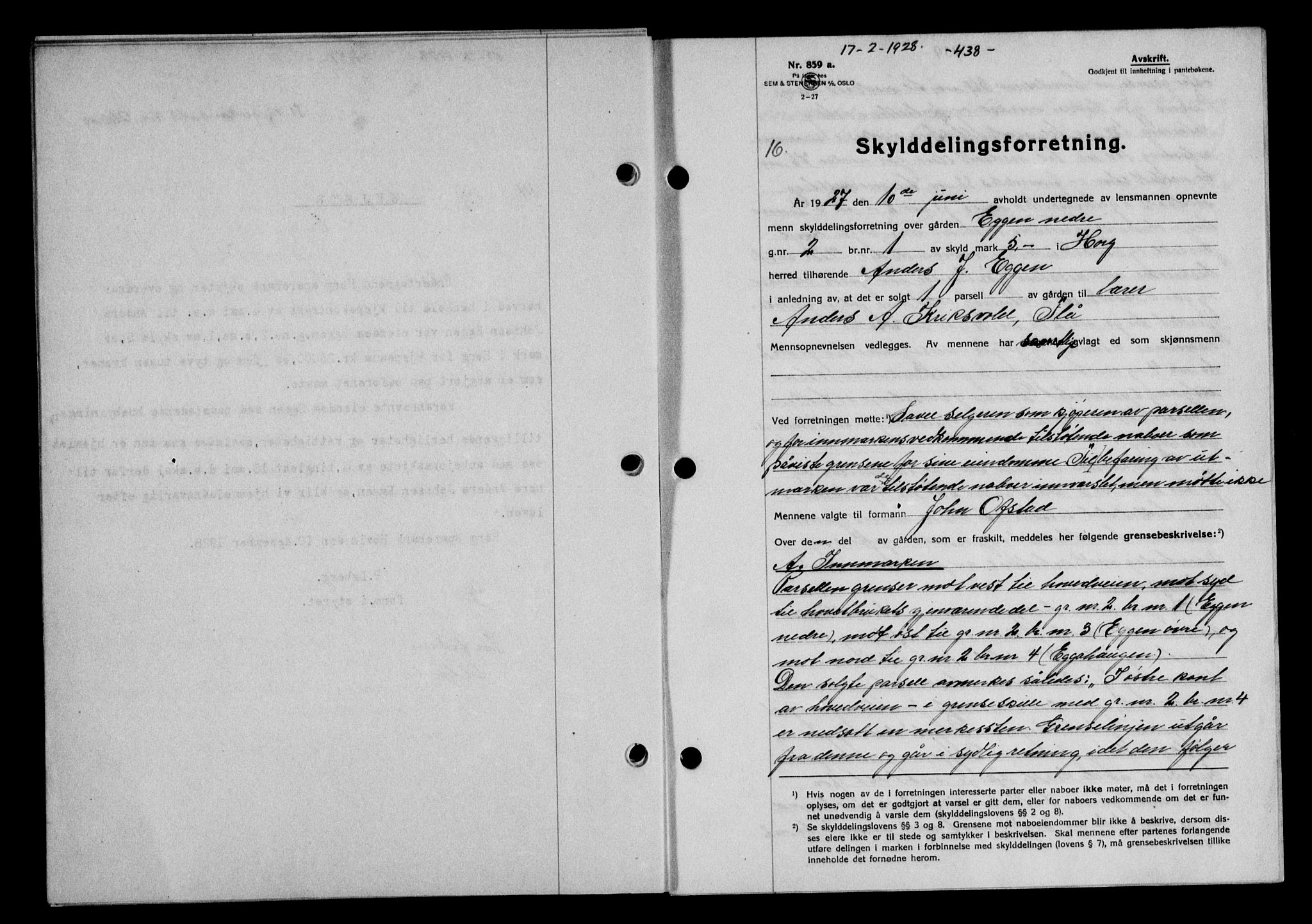 Gauldal sorenskriveri, SAT/A-0014/1/2/2C/L0036: Mortgage book no. 37, 1927-1928, Deed date: 17.02.1928
