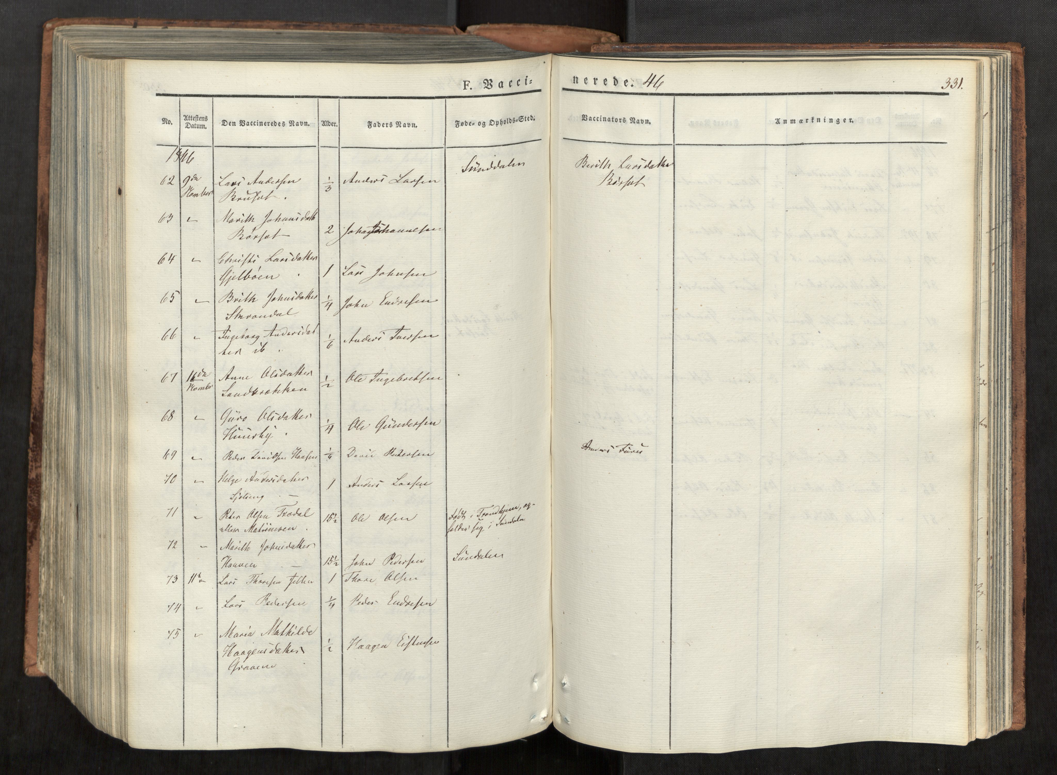 Ministerialprotokoller, klokkerbøker og fødselsregistre - Møre og Romsdal, AV/SAT-A-1454/590/L1012: Parish register (official) no. 590A04, 1832-1846, p. 331