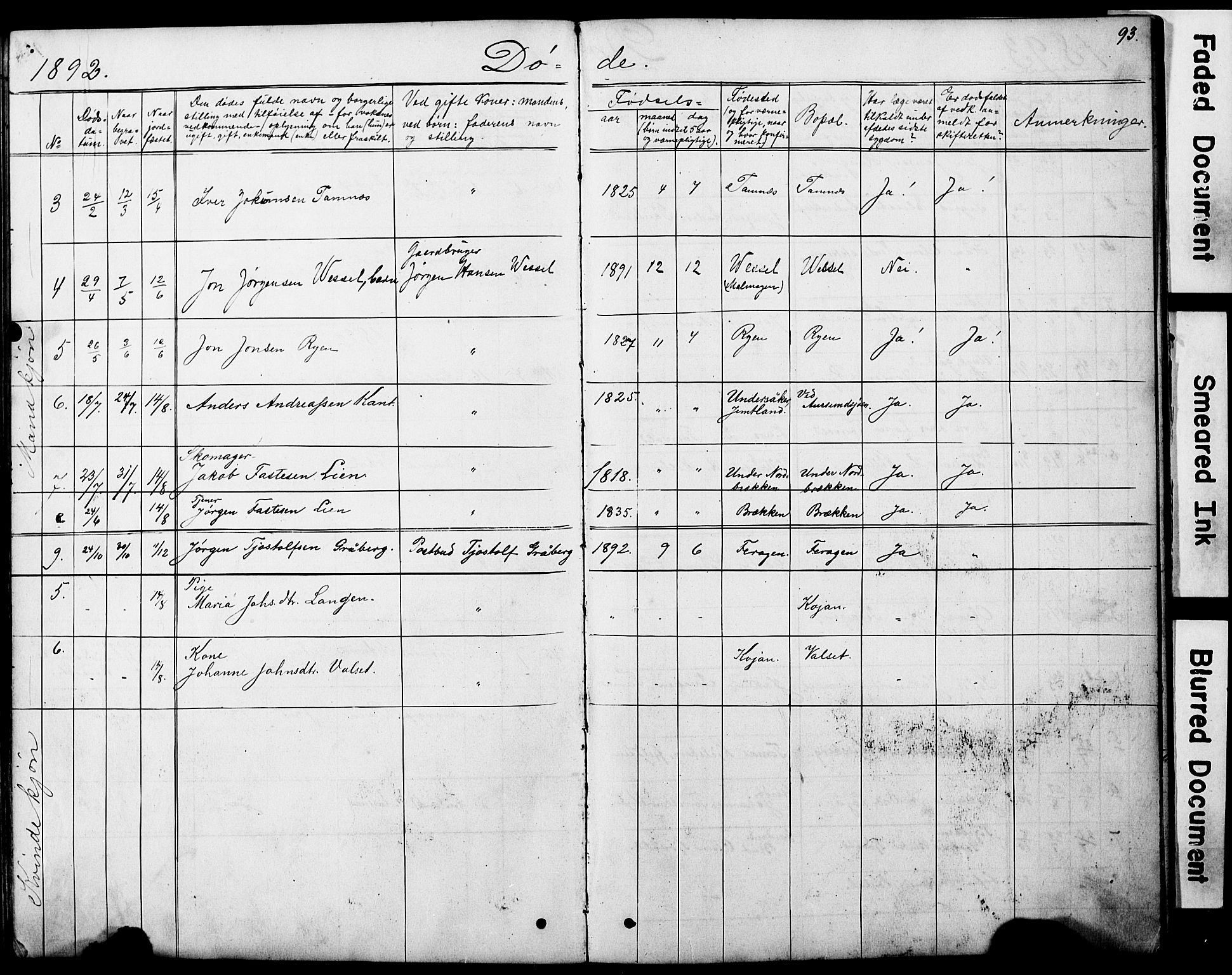 Ministerialprotokoller, klokkerbøker og fødselsregistre - Sør-Trøndelag, SAT/A-1456/683/L0949: Parish register (copy) no. 683C01, 1880-1896, p. 93