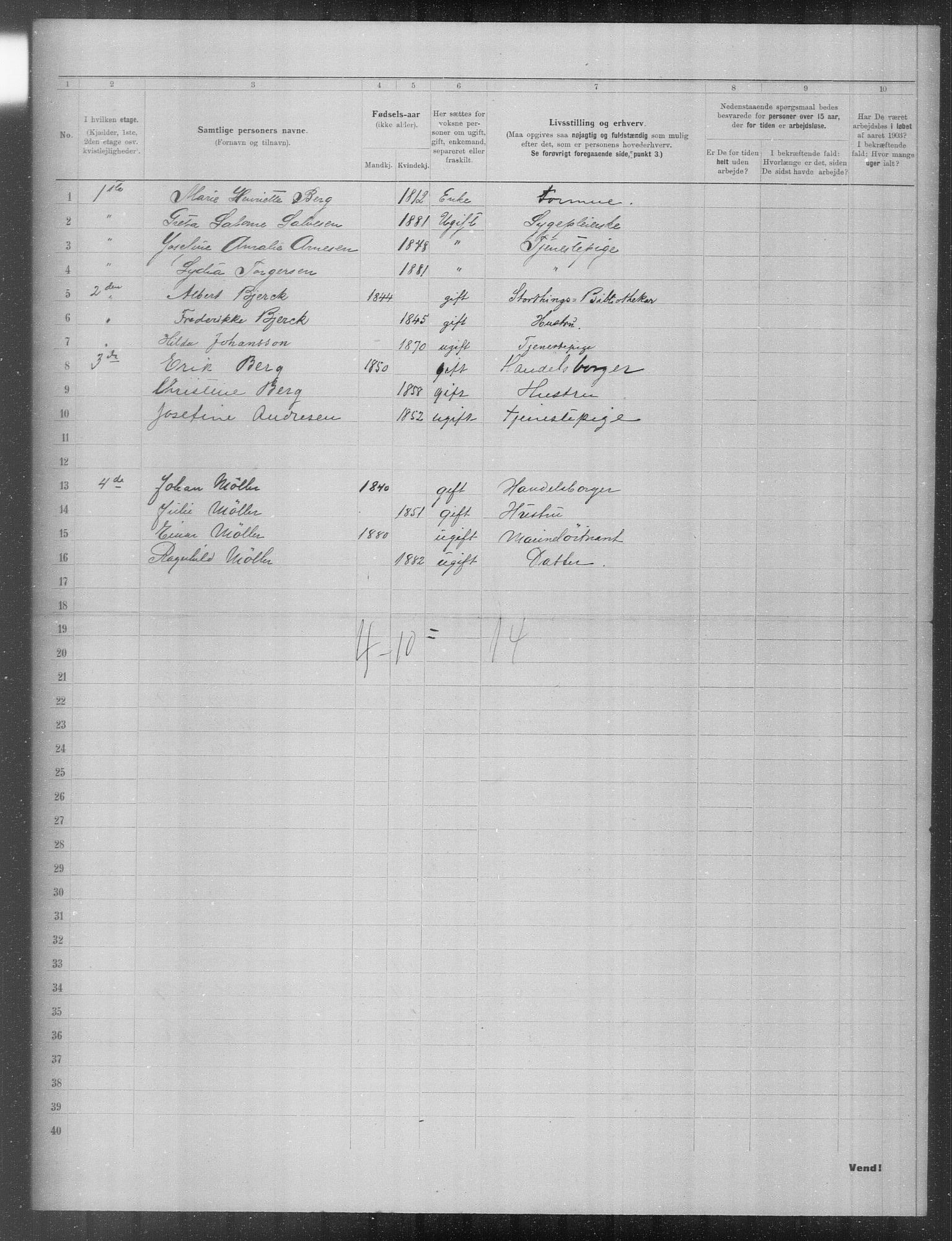 OBA, Municipal Census 1903 for Kristiania, 1903, p. 23212