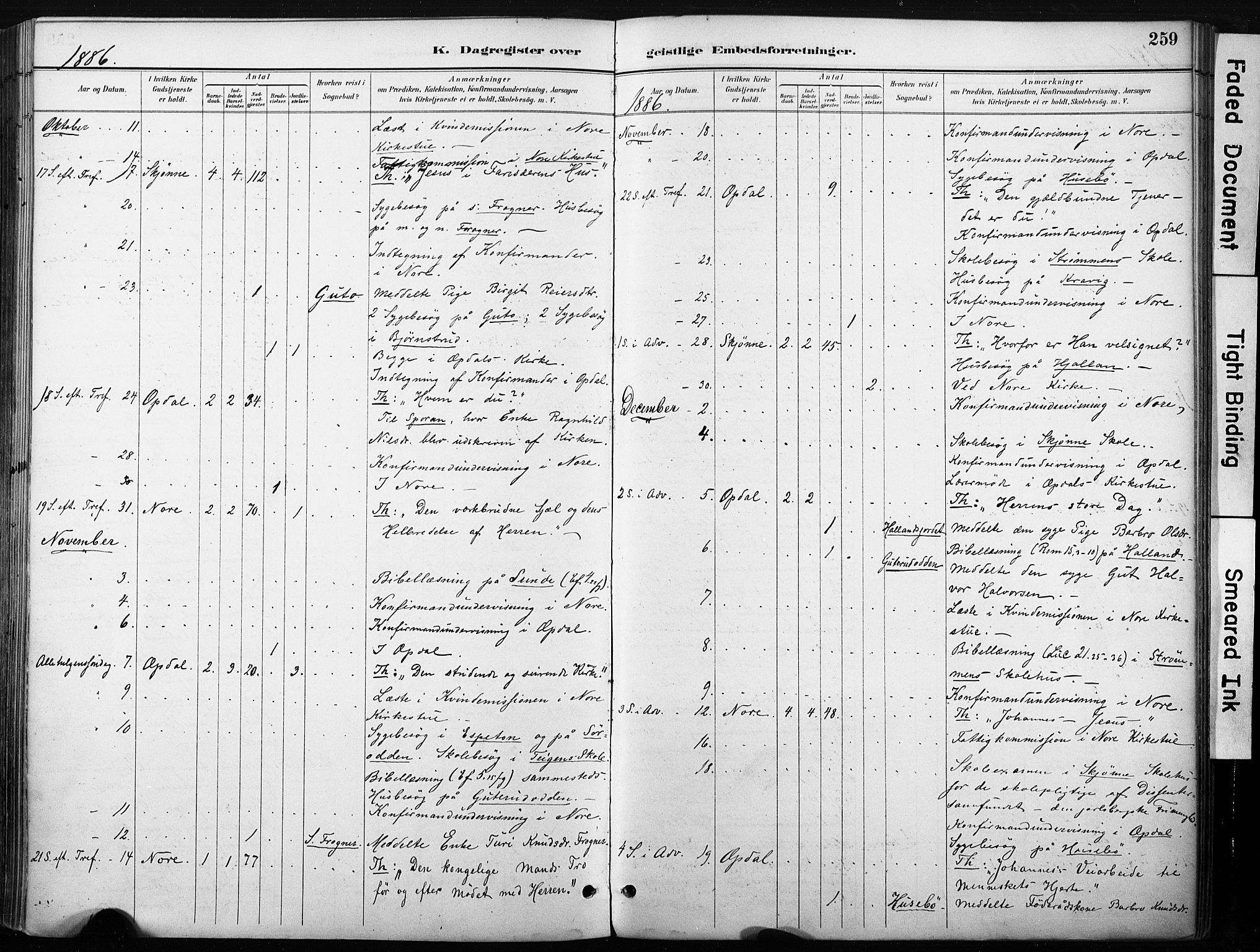 Nore kirkebøker, SAKO/A-238/F/Fb/L0002: Parish register (official) no. II 2, 1886-1906, p. 259