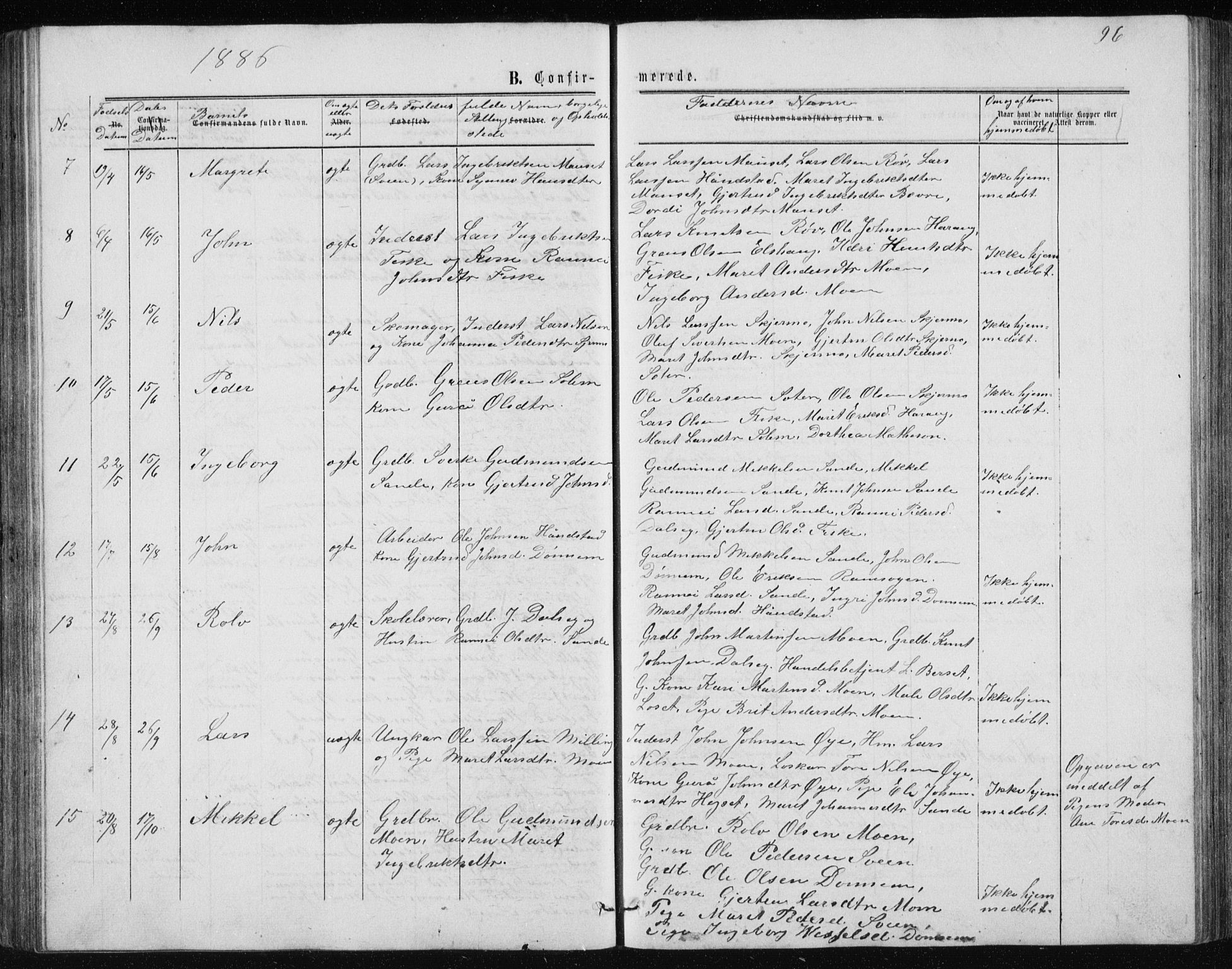 Ministerialprotokoller, klokkerbøker og fødselsregistre - Møre og Romsdal, AV/SAT-A-1454/597/L1064: Parish register (copy) no. 597C01, 1866-1898, p. 96