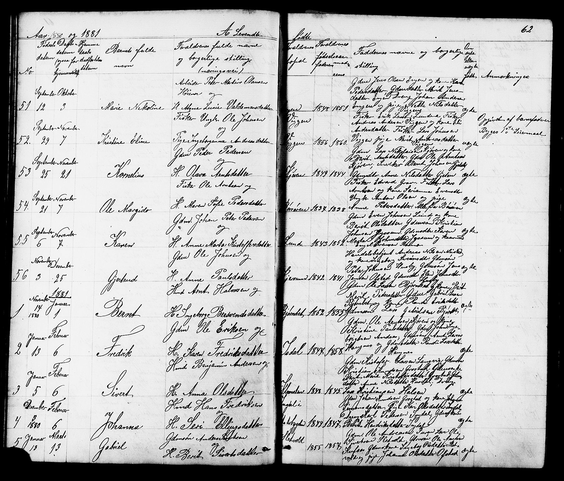 Ministerialprotokoller, klokkerbøker og fødselsregistre - Sør-Trøndelag, SAT/A-1456/665/L0777: Parish register (copy) no. 665C02, 1867-1915, p. 62