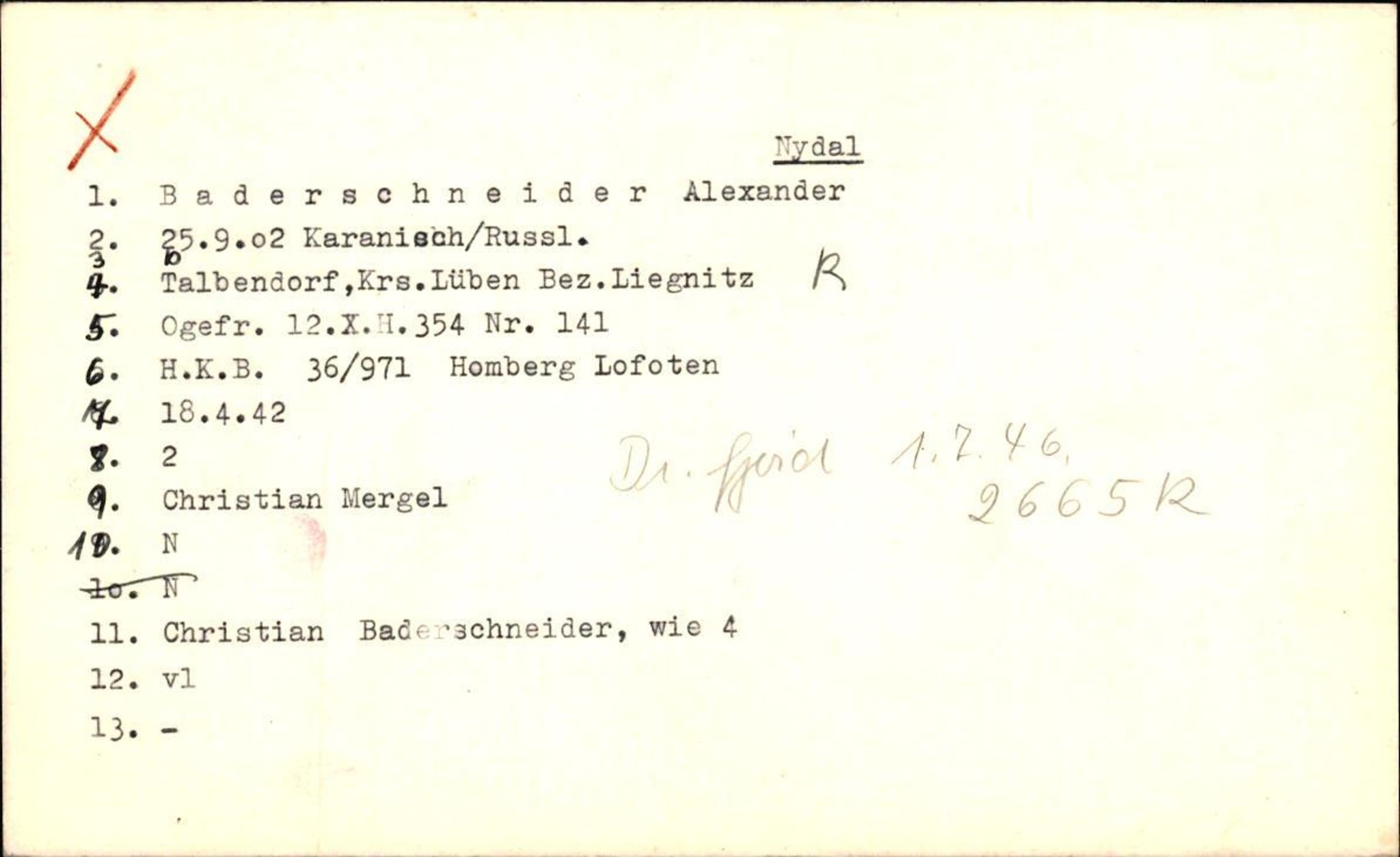 Hjemsendte tyskere , AV/RA-RAFA-6487/D/Db/L0006: Adam-Zimmerman + Ableiter-Barta, 1945-1947, p. 3