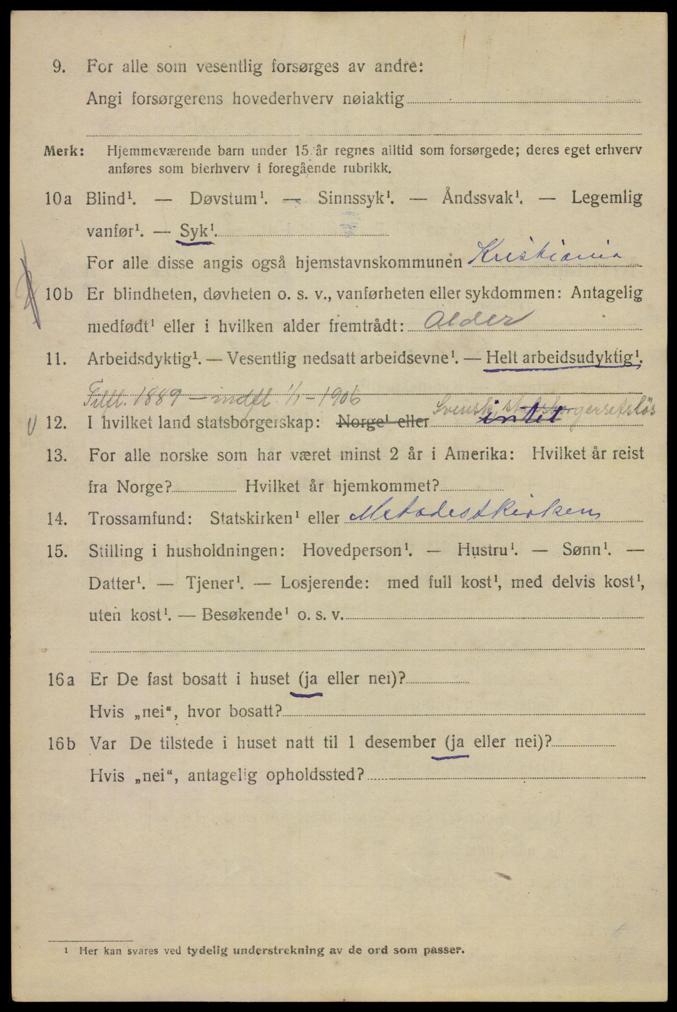 SAO, 1920 census for Kristiania, 1920, p. 162736