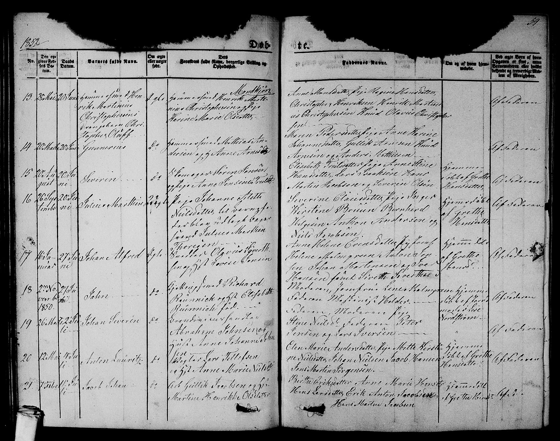 Larvik kirkebøker, SAKO/A-352/G/Gb/L0002: Parish register (copy) no. II 2, 1843-1866, p. 59