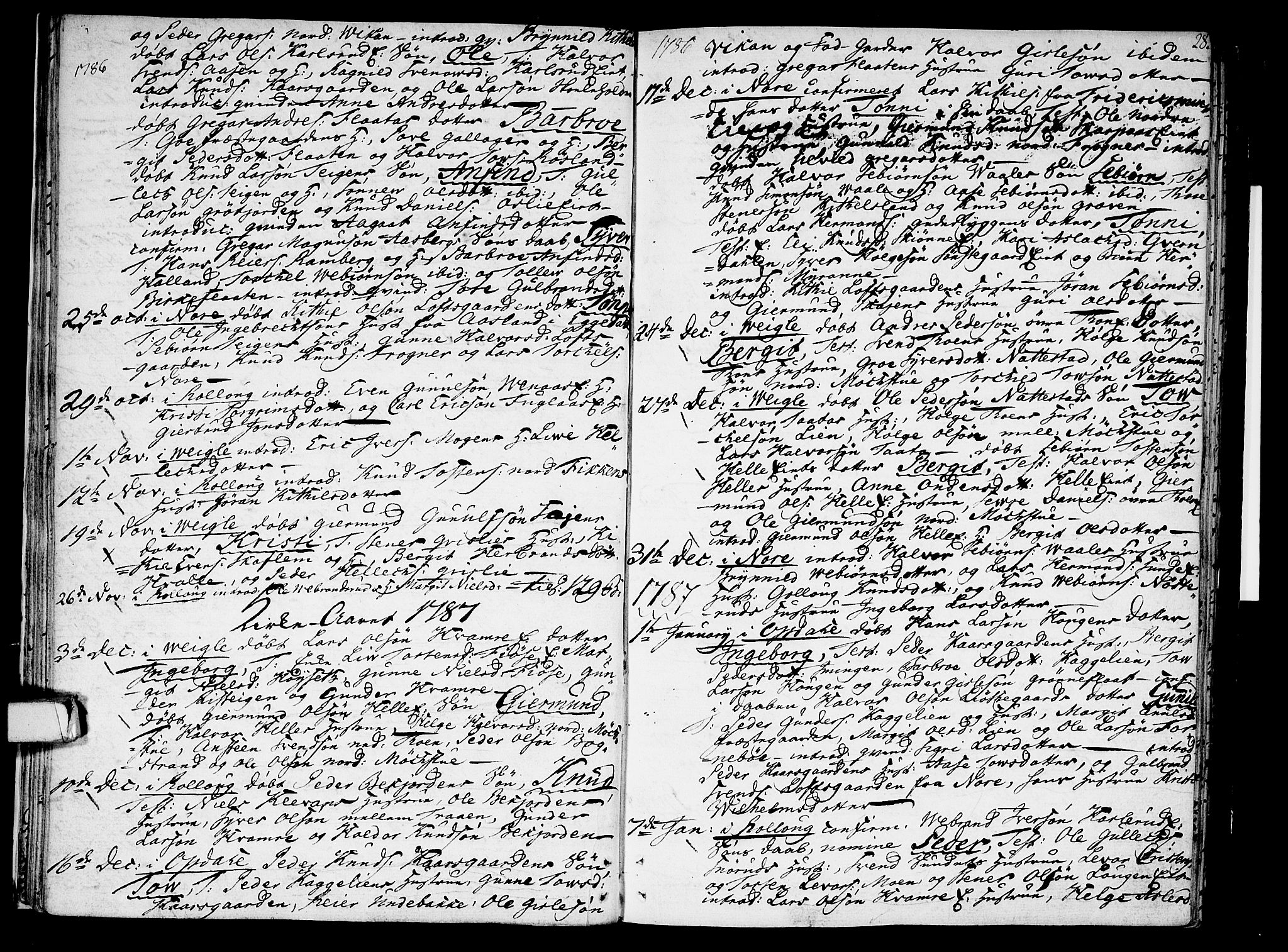 Rollag kirkebøker, SAKO/A-240/F/Fa/L0004: Parish register (official) no. I 4, 1778-1792, p. 28