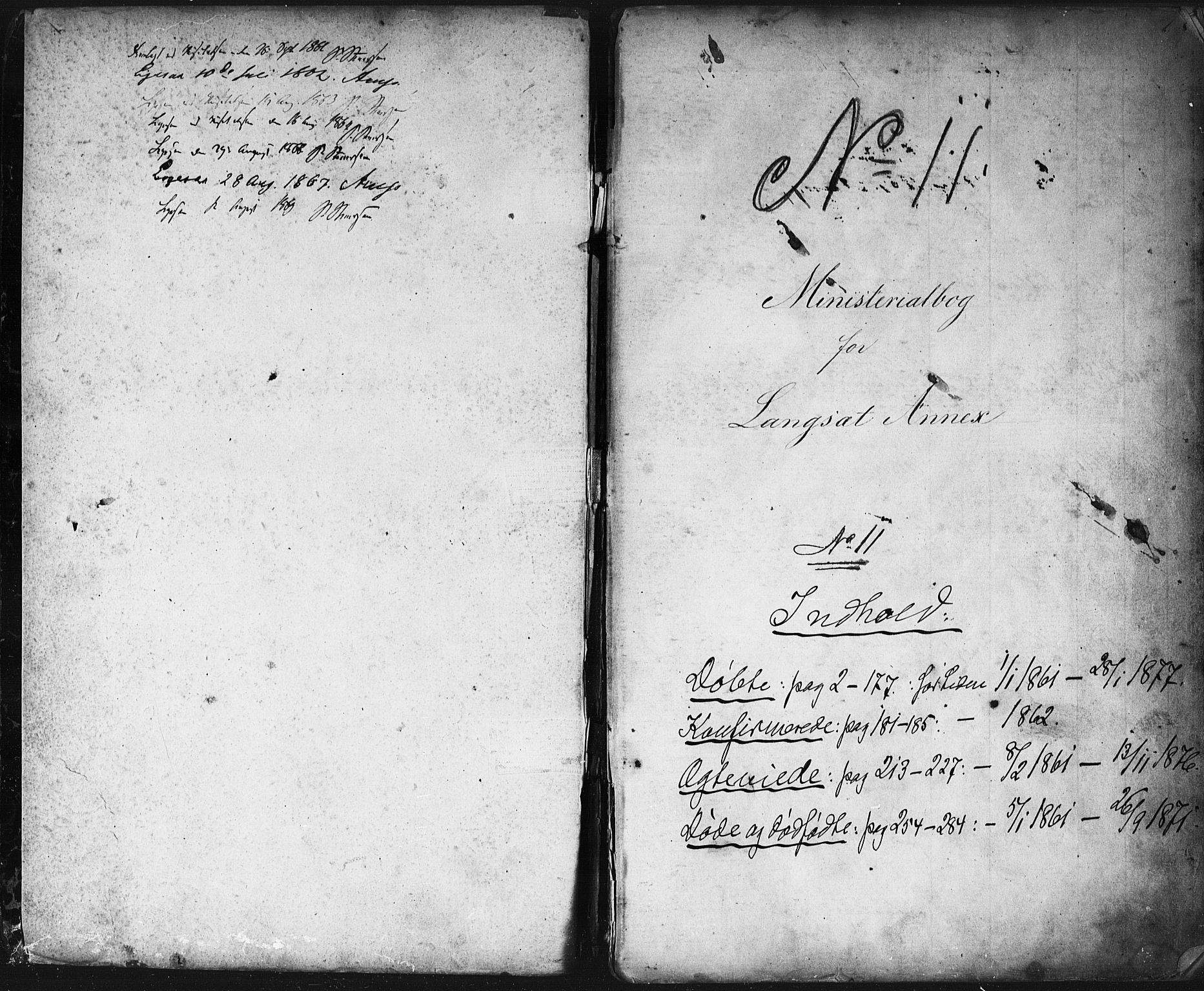 Eidsvoll prestekontor Kirkebøker, AV/SAO-A-10888/G/Gb/L0001: Parish register (copy) no. II 1, 1861-1877