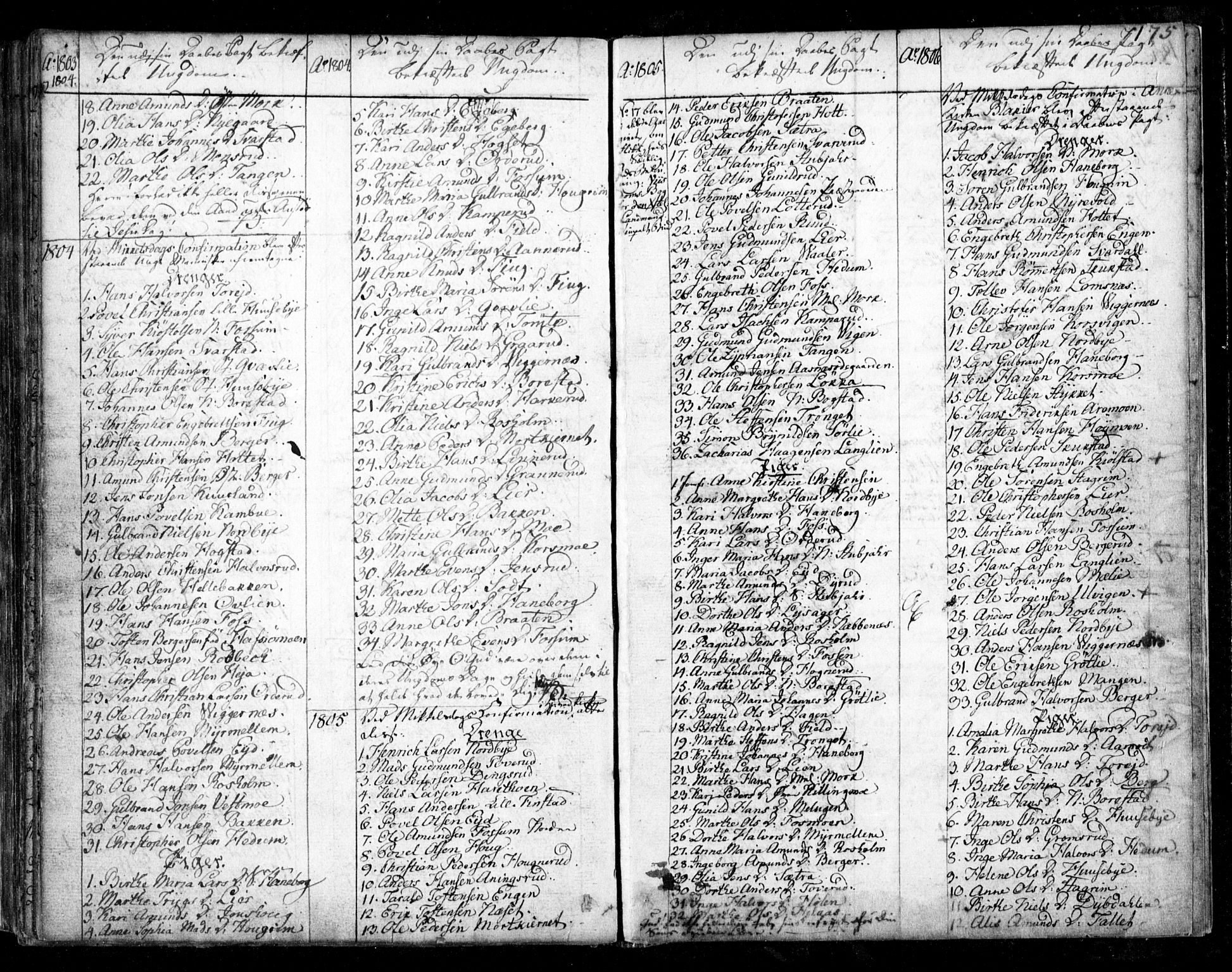 Aurskog prestekontor Kirkebøker, SAO/A-10304a/F/Fa/L0003: Parish register (official) no. I 3, 1767-1807, p. 175