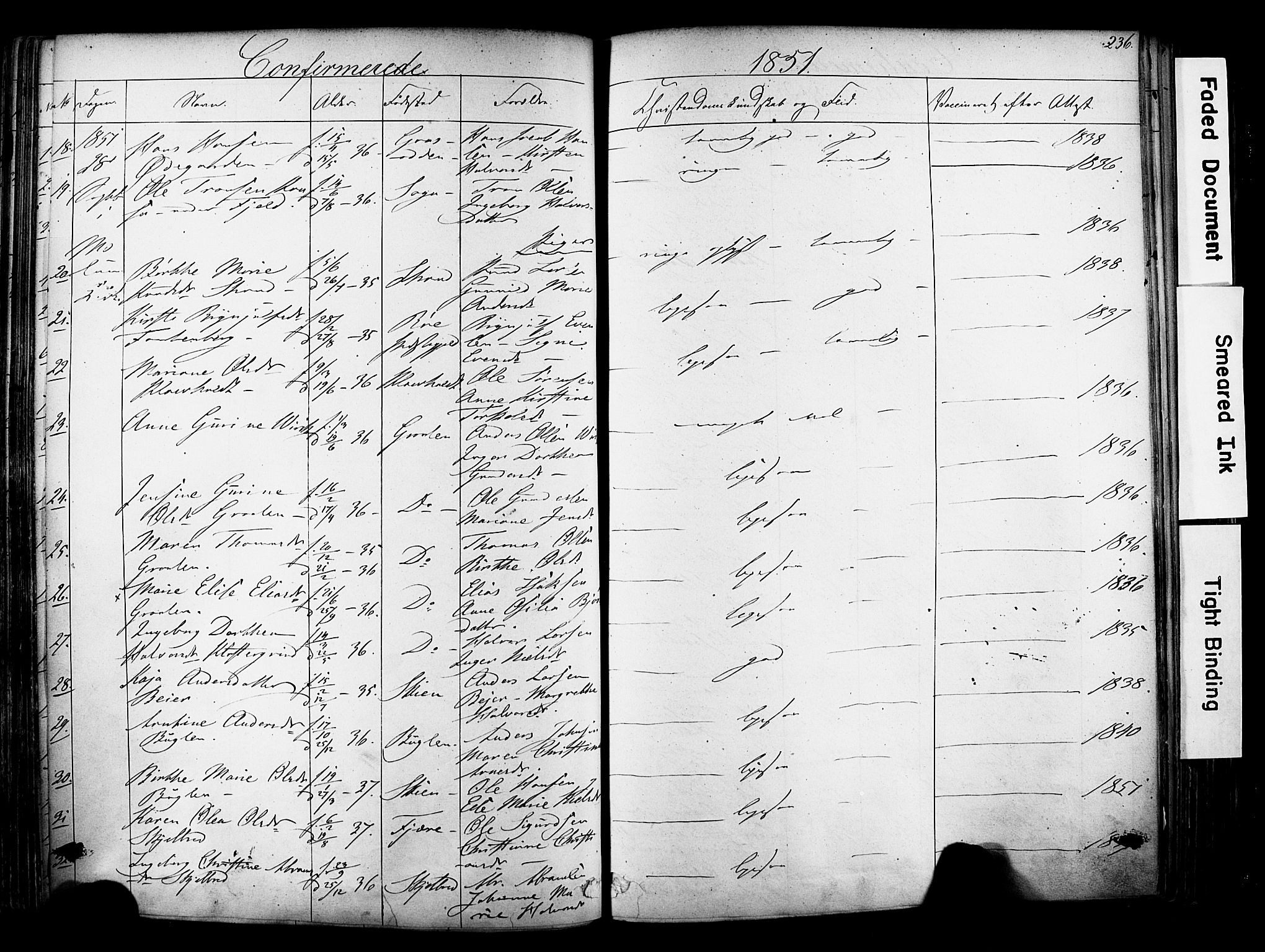 Solum kirkebøker, AV/SAKO-A-306/F/Fa/L0006: Parish register (official) no. I 6, 1844-1855, p. 236