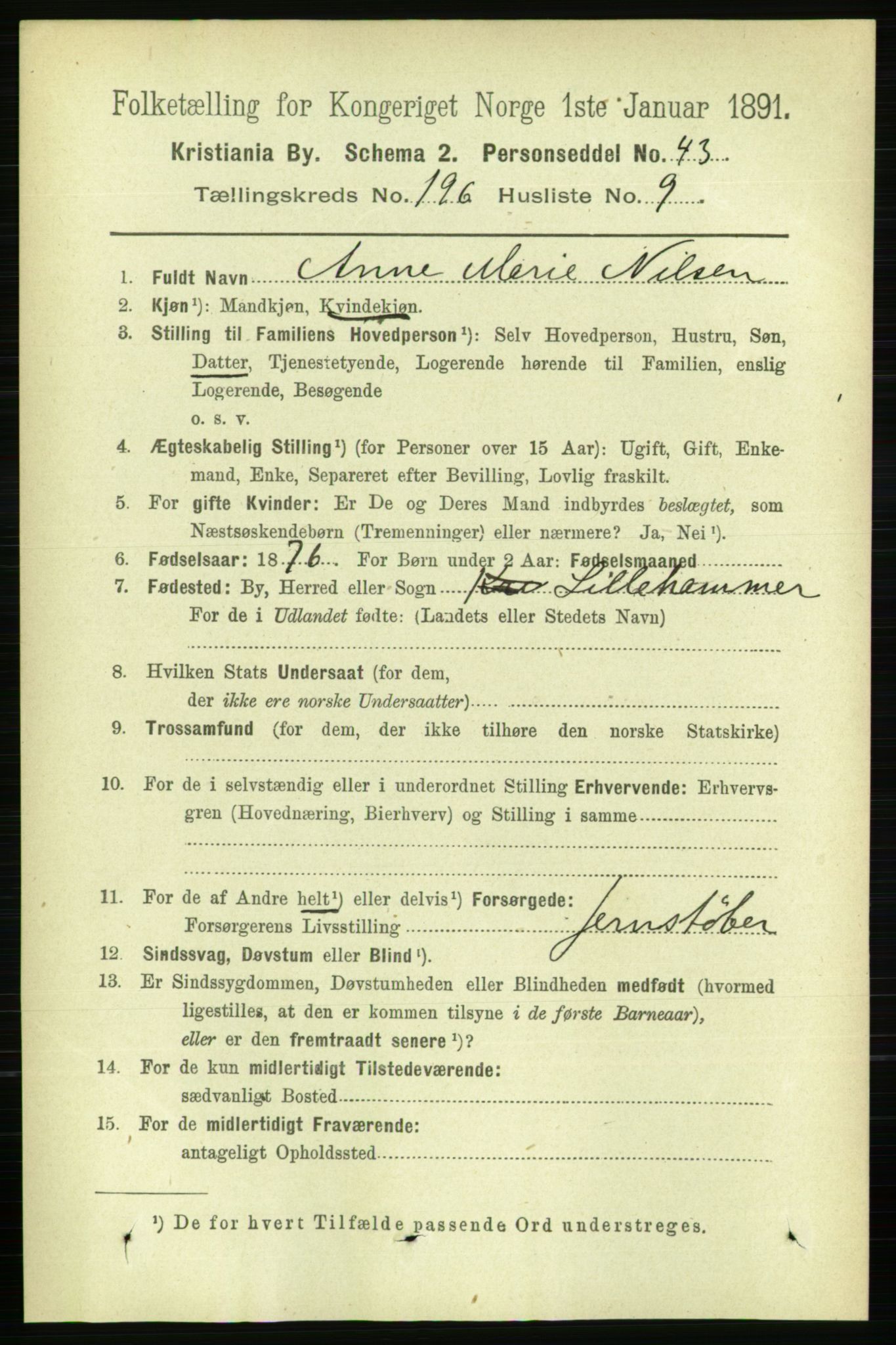 RA, 1891 census for 0301 Kristiania, 1891, p. 118642