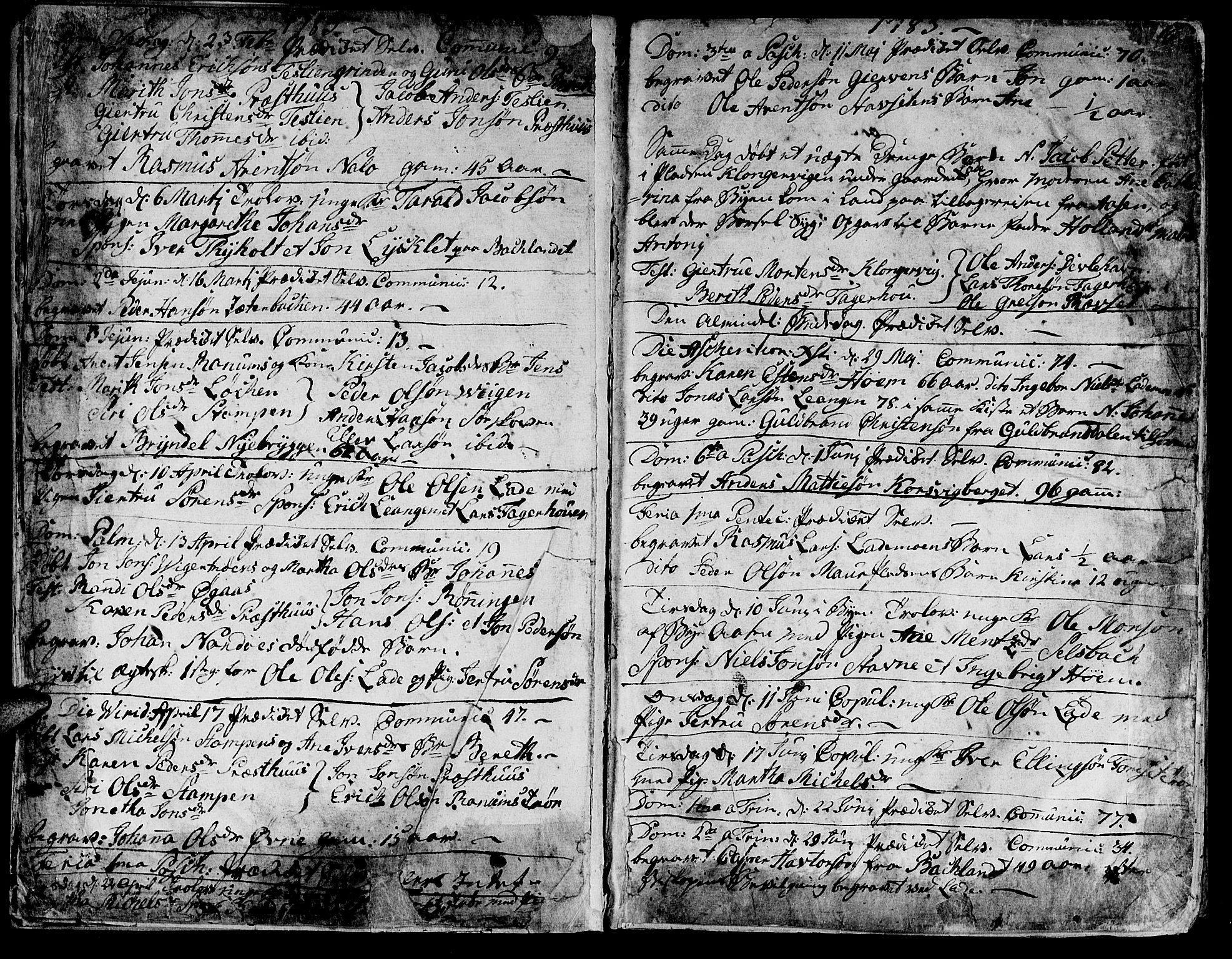 Ministerialprotokoller, klokkerbøker og fødselsregistre - Sør-Trøndelag, SAT/A-1456/606/L0280: Parish register (official) no. 606A02 /1, 1781-1817, p. 13-14