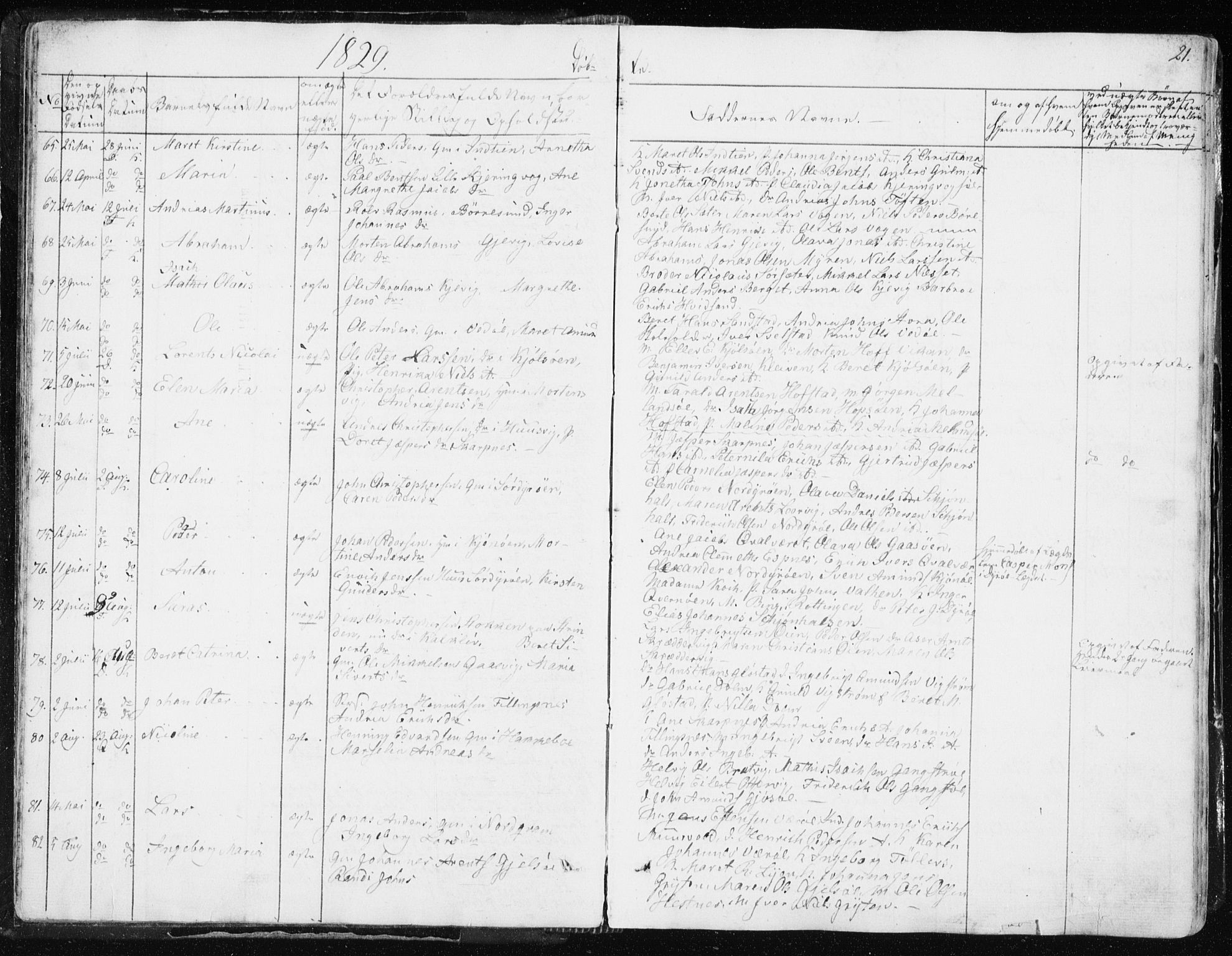 Ministerialprotokoller, klokkerbøker og fødselsregistre - Sør-Trøndelag, SAT/A-1456/634/L0528: Parish register (official) no. 634A04, 1827-1842, p. 21
