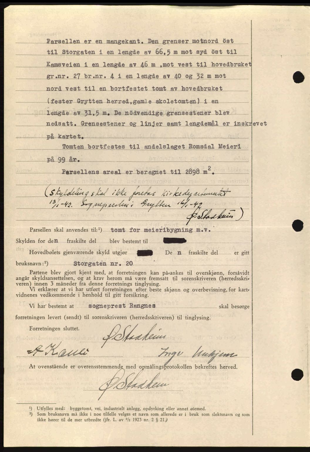 Romsdal sorenskriveri, AV/SAT-A-4149/1/2/2C: Mortgage book no. A12, 1942-1942, Diary no: : 759/1942