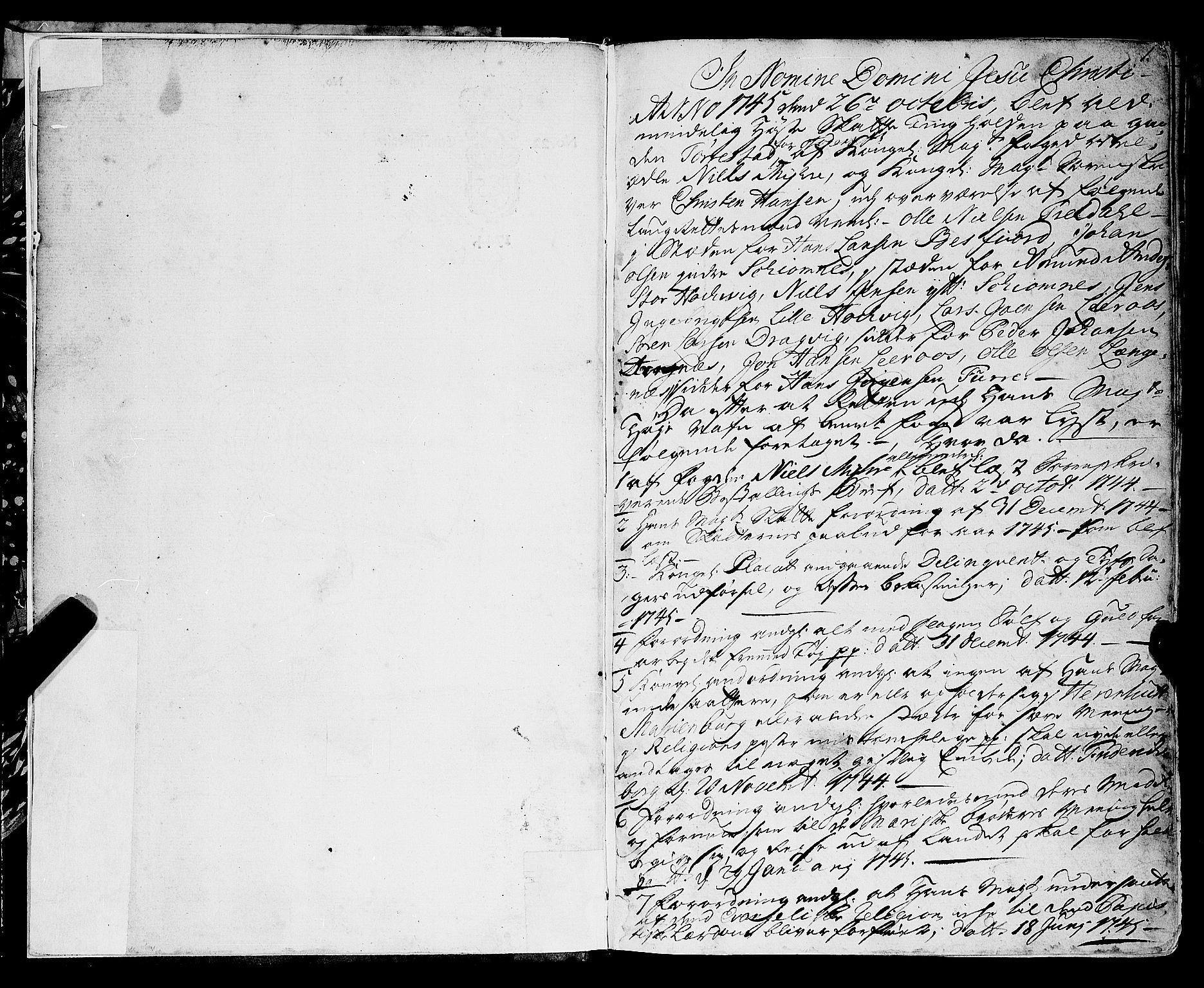 Salten sorenskriveri, AV/SAT-A-4578/1/1/1A/L0007: Tingbok, 1745-1750, p. 0b-1a