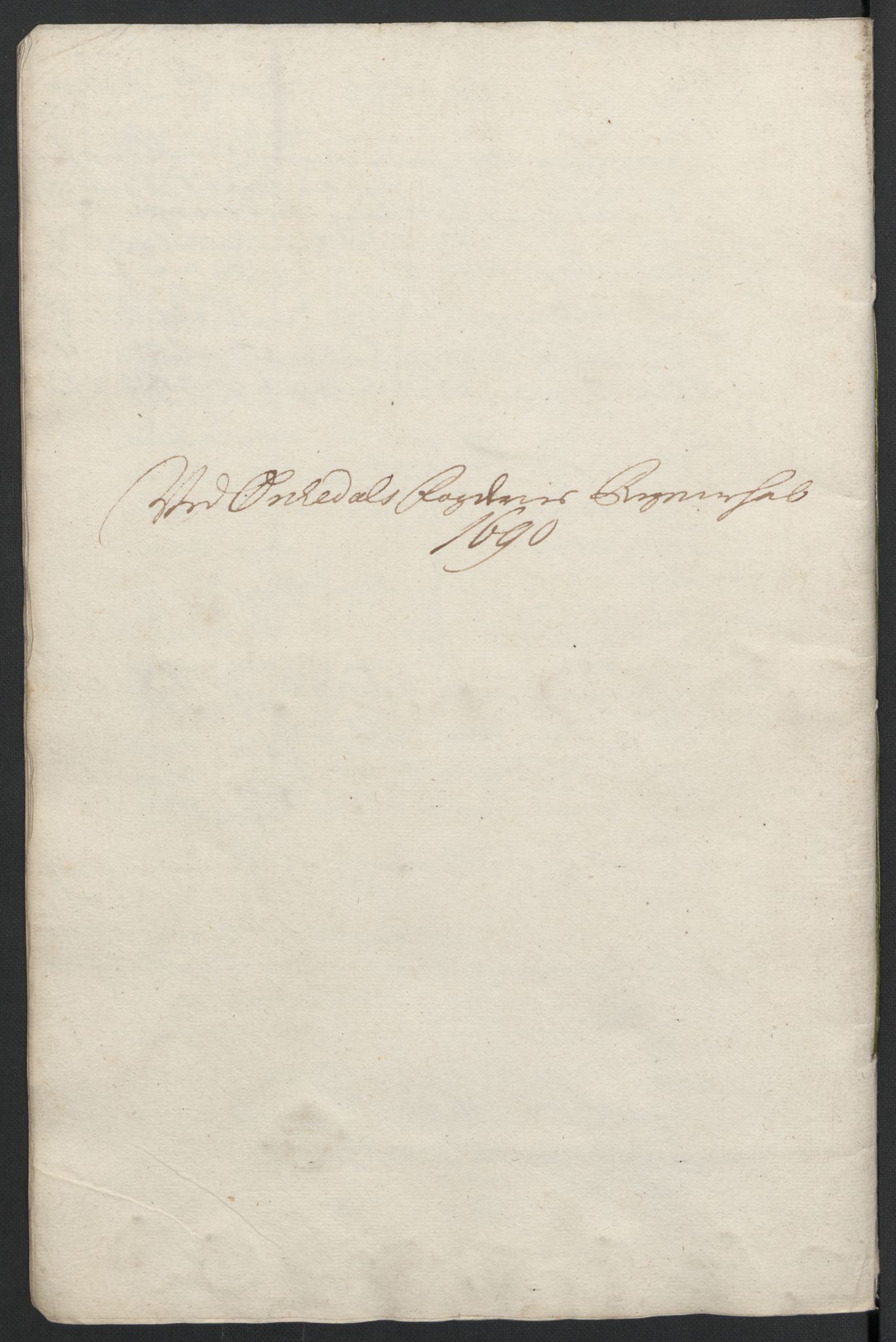 Rentekammeret inntil 1814, Reviderte regnskaper, Fogderegnskap, AV/RA-EA-4092/R58/L3936: Fogderegnskap Orkdal, 1689-1690, p. 393