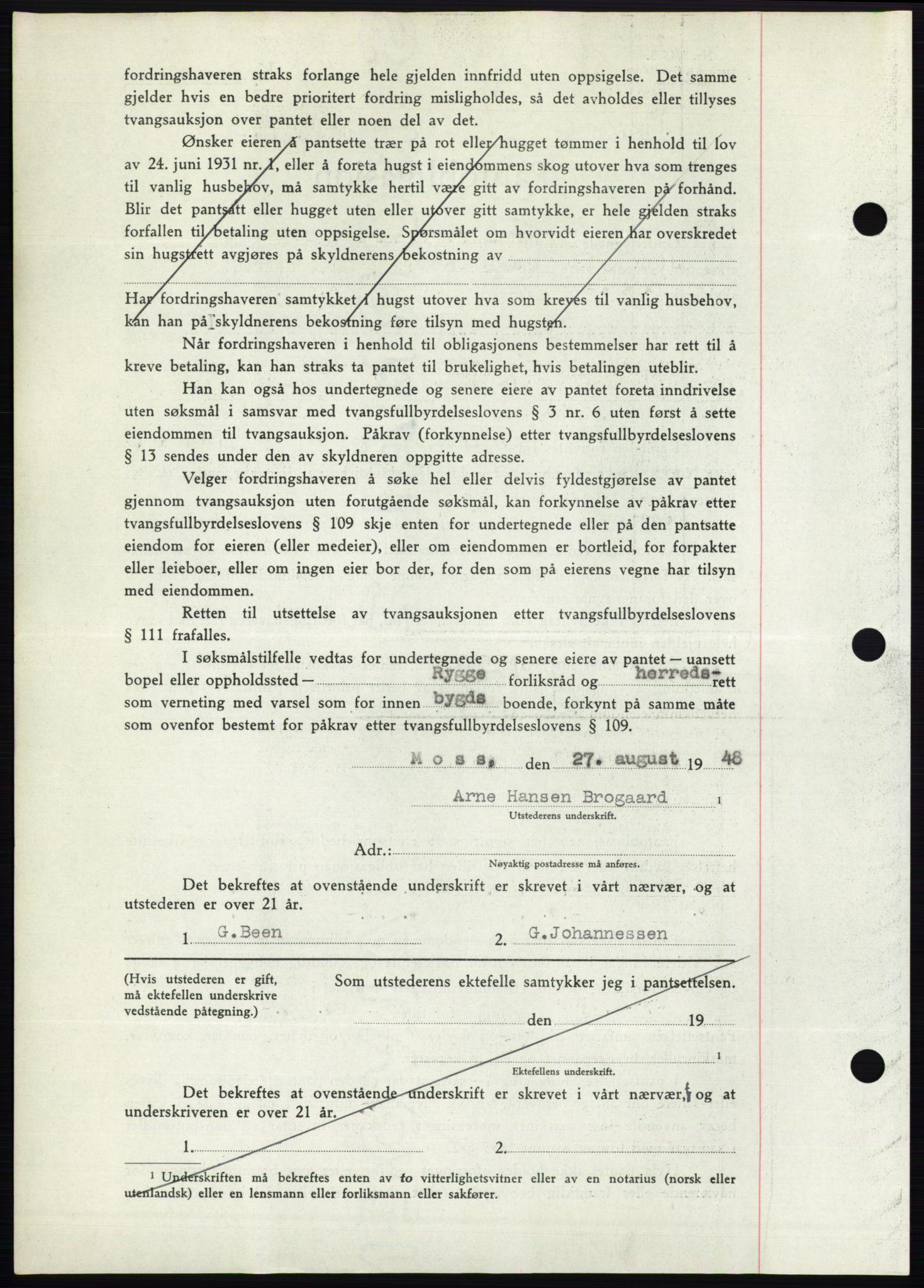 Moss sorenskriveri, AV/SAO-A-10168: Mortgage book no. B20, 1948-1948, Diary no: : 2281/1948