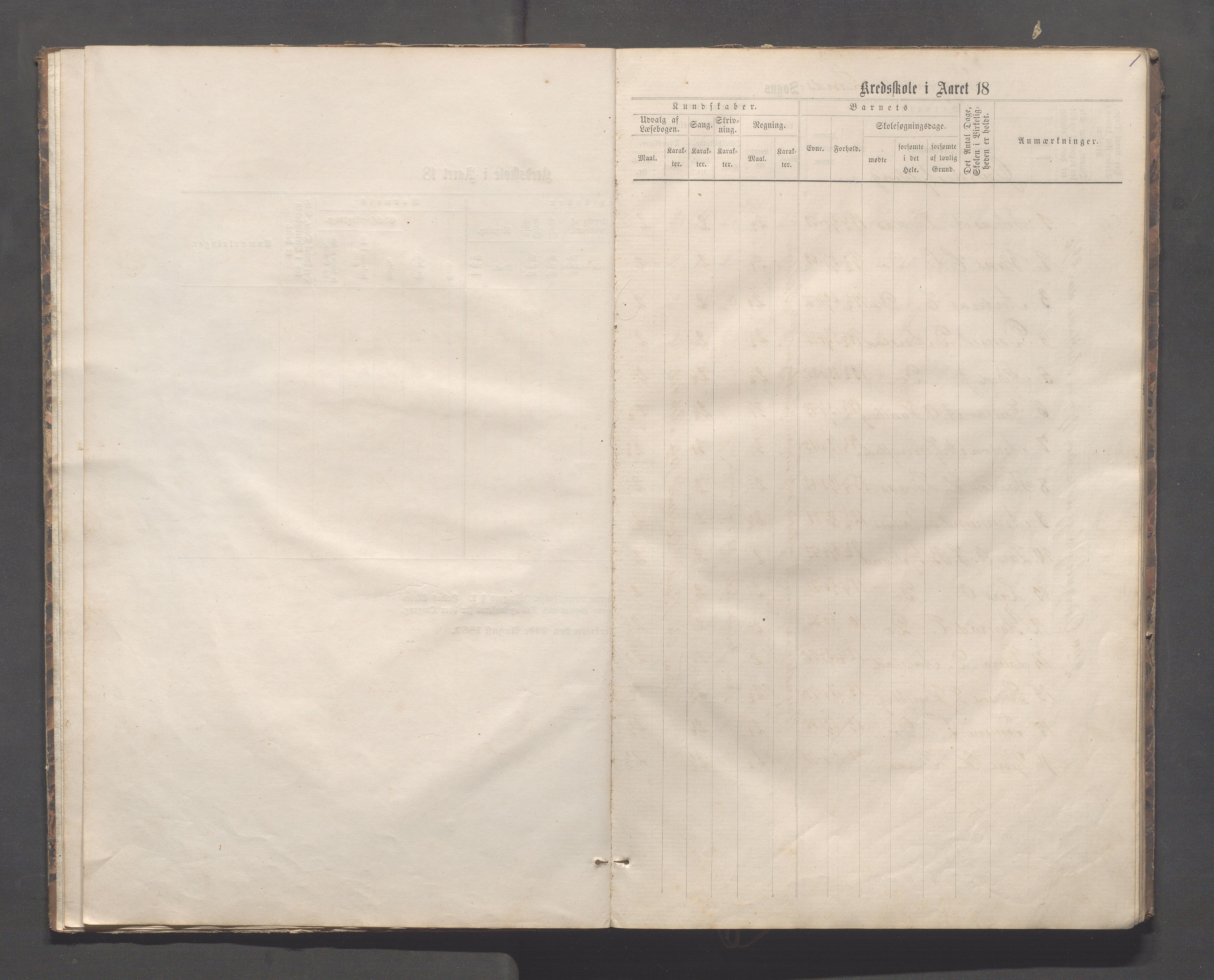 Sokndal kommune- Skolestyret/Skolekontoret, IKAR/K-101142/H/L0012: Skoleprotokoll - Løvås, Jøssingfjord, 1875-1885, p. 1