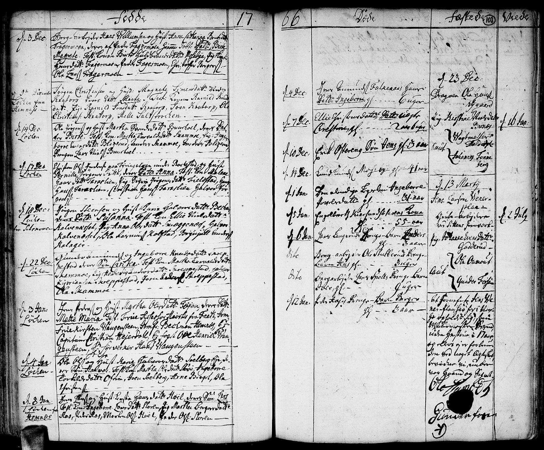 Høland prestekontor Kirkebøker, SAO/A-10346a/F/Fa/L0004: Parish register (official) no. I 4, 1757-1780, p. 103