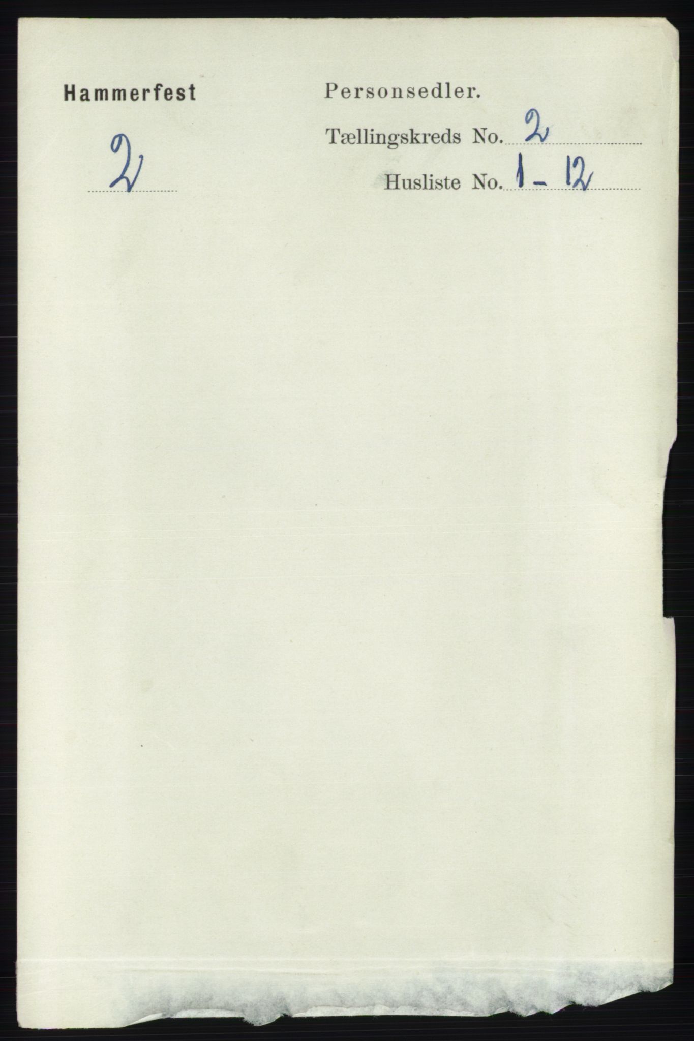 RA, 1891 census for 2001 Hammerfest, 1891, p. 271