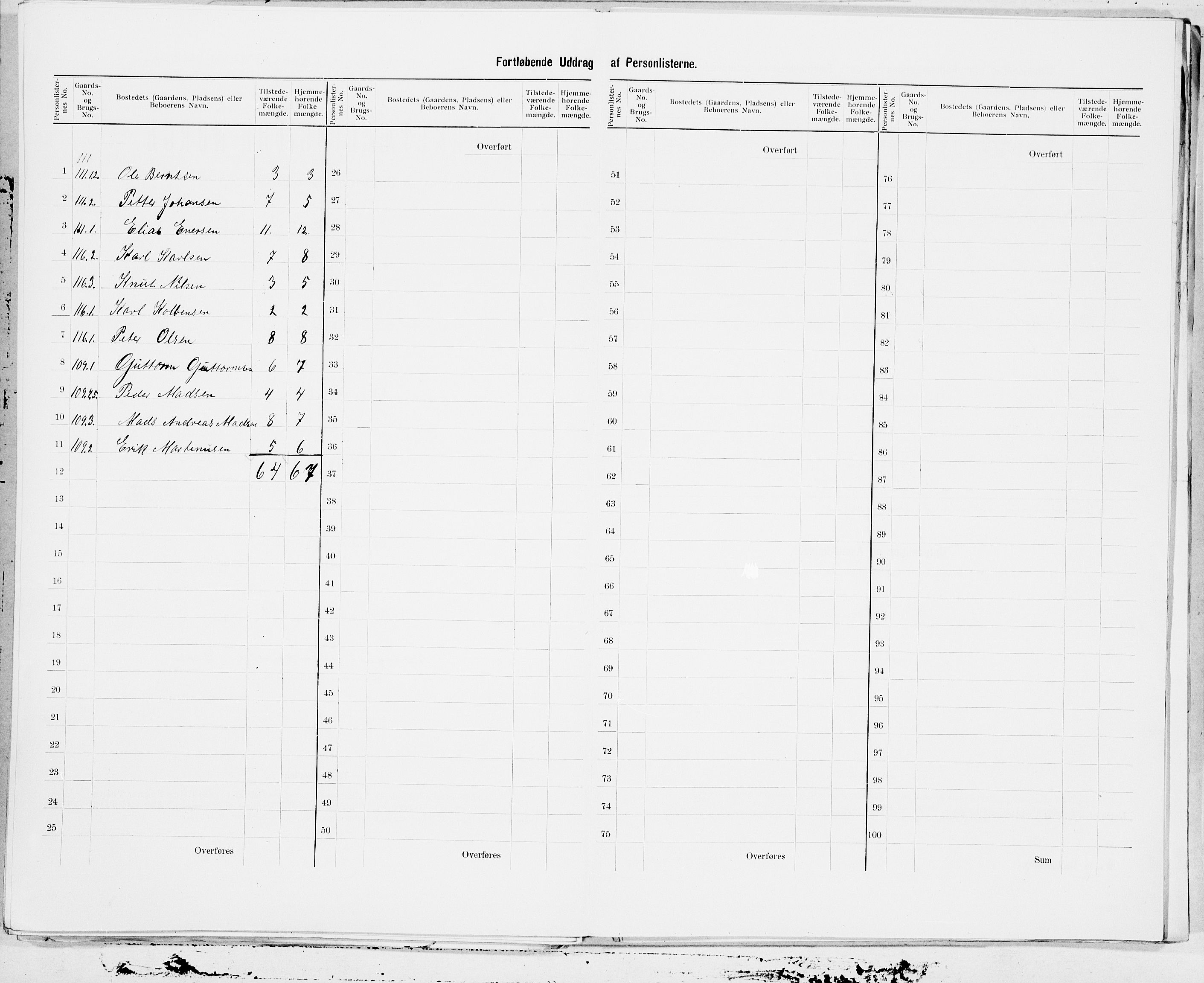 SAT, 1900 census for Skodje, 1900, p. 41