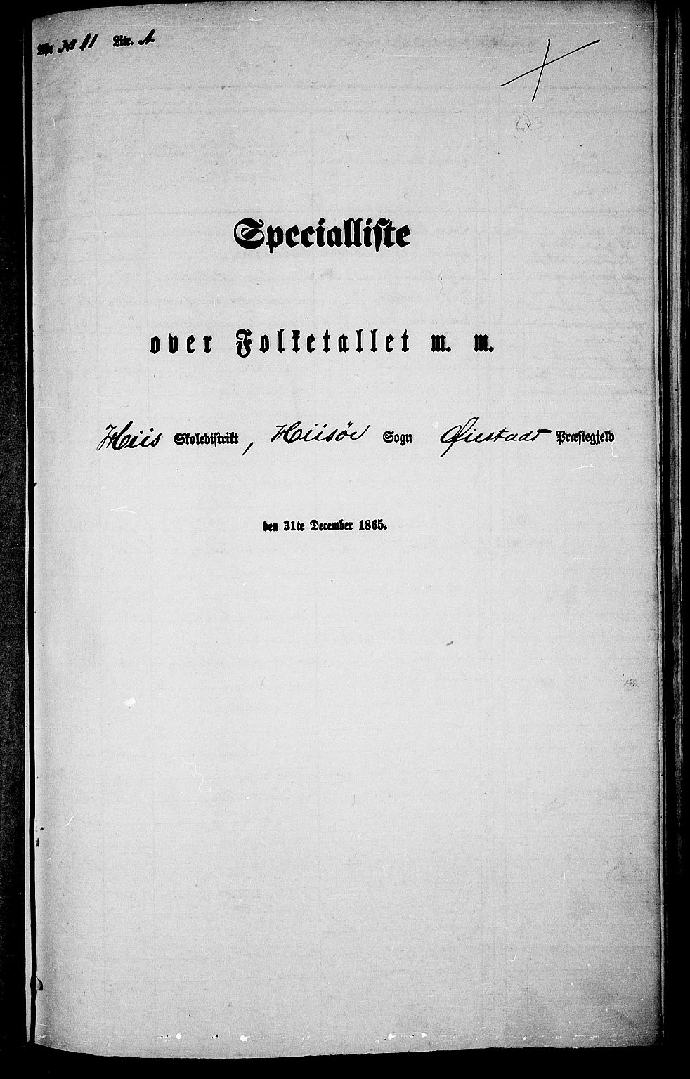 RA, 1865 census for Øyestad, 1865, p. 180