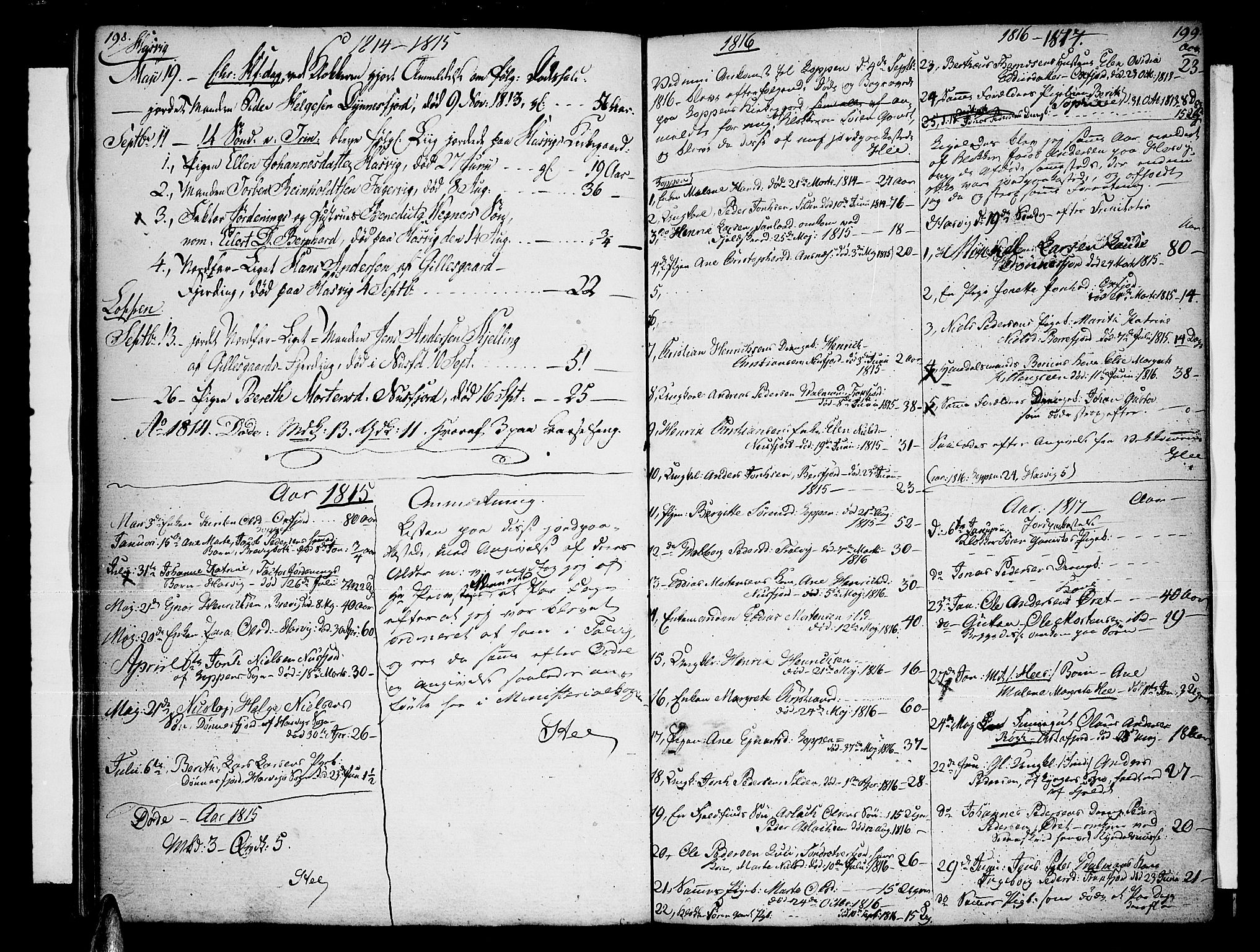 Loppa sokneprestkontor, SATØ/S-1339/H/Ha/L0002kirke: Parish register (official) no. 2, 1785-1821, p. 198-199