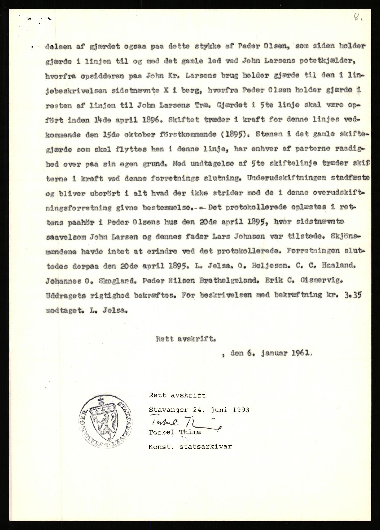 Statsarkivet i Stavanger, SAST/A-101971/03/Y/Yj/L0096: Avskrifter sortert etter gårdsnavn: Vistad - Vågen søndre, 1750-1930, p. 485