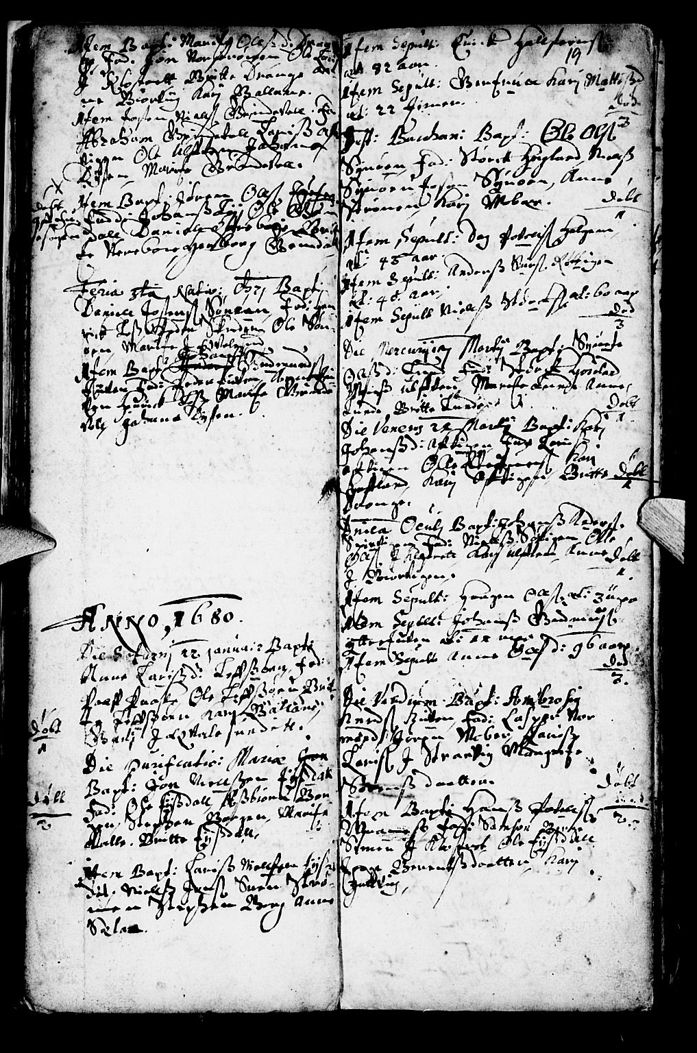 Os sokneprestembete, SAB/A-99929: Parish register (official) no. A 1, 1669-1722, p. 19