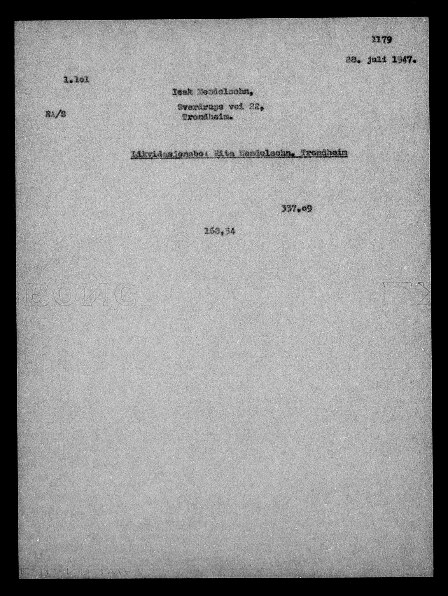 Justisdepartementet, Tilbakeføringskontoret for inndratte formuer, AV/RA-S-1564/H/Hc/Hca/L0905: --, 1945-1947, p. 557