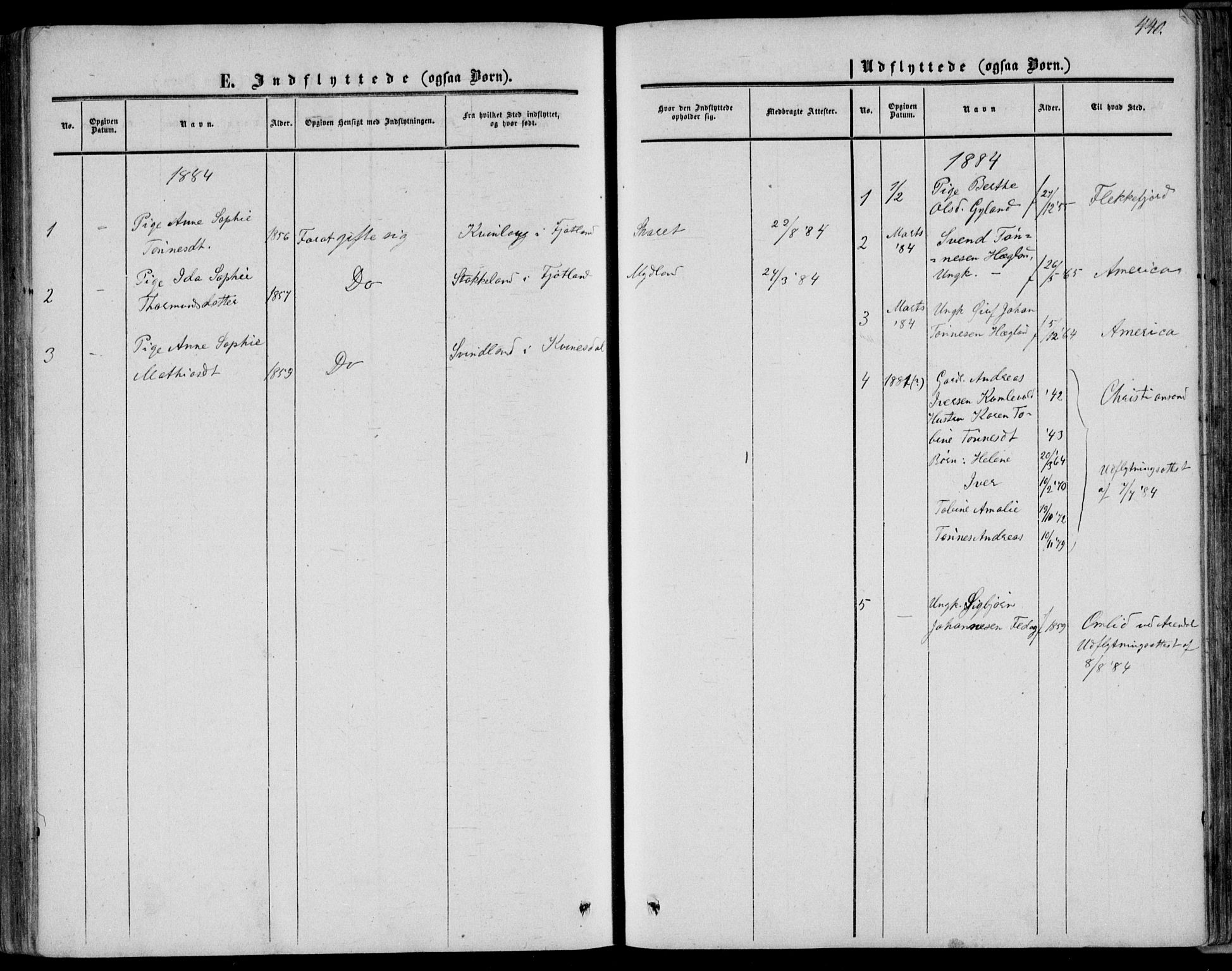 Bakke sokneprestkontor, SAK/1111-0002/F/Fa/Fab/L0002: Parish register (official) no. A 2, 1855-1884, p. 440