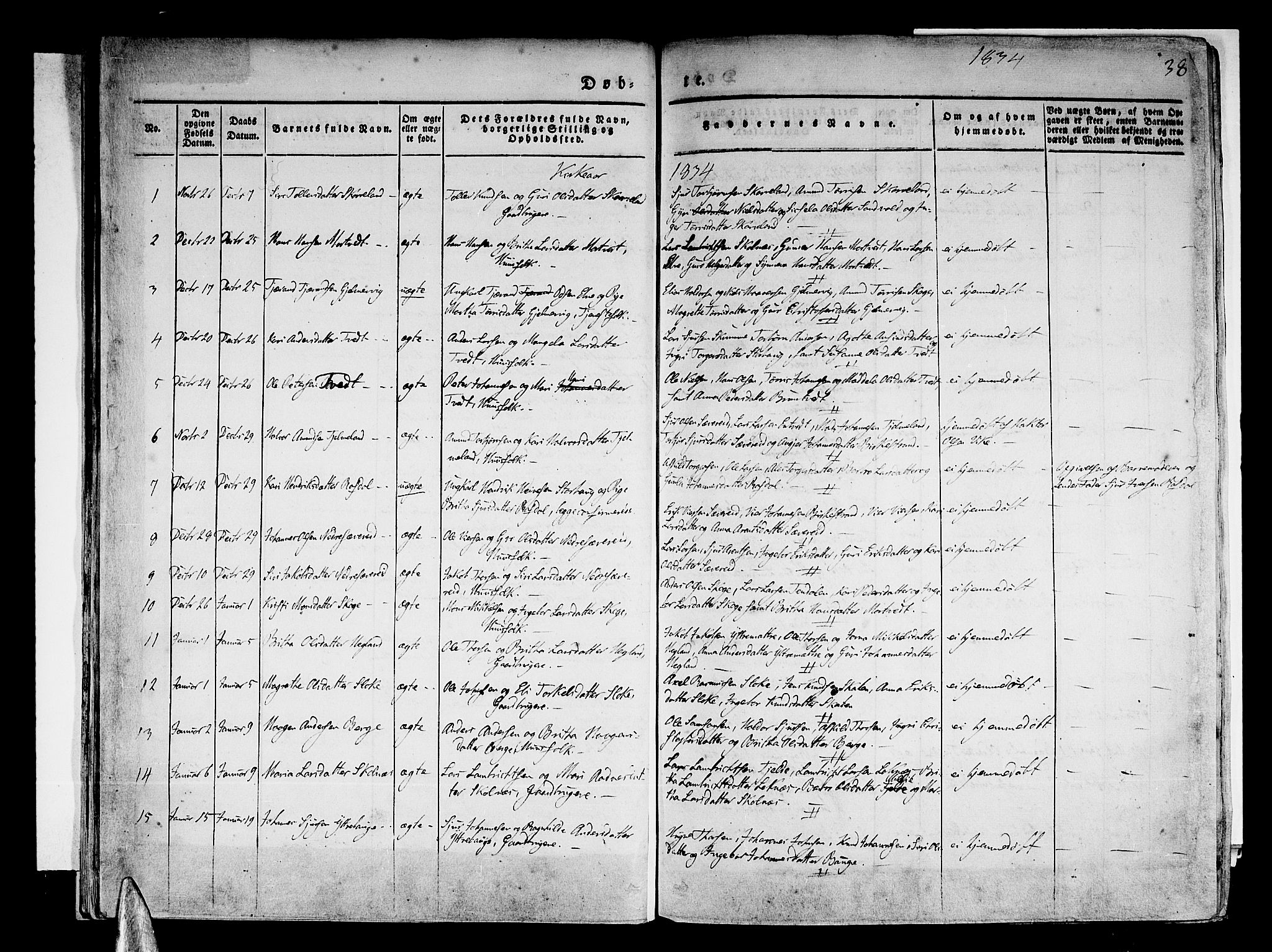 Skånevik sokneprestembete, SAB/A-77801/H/Haa: Parish register (official) no. A 4, 1828-1848, p. 38